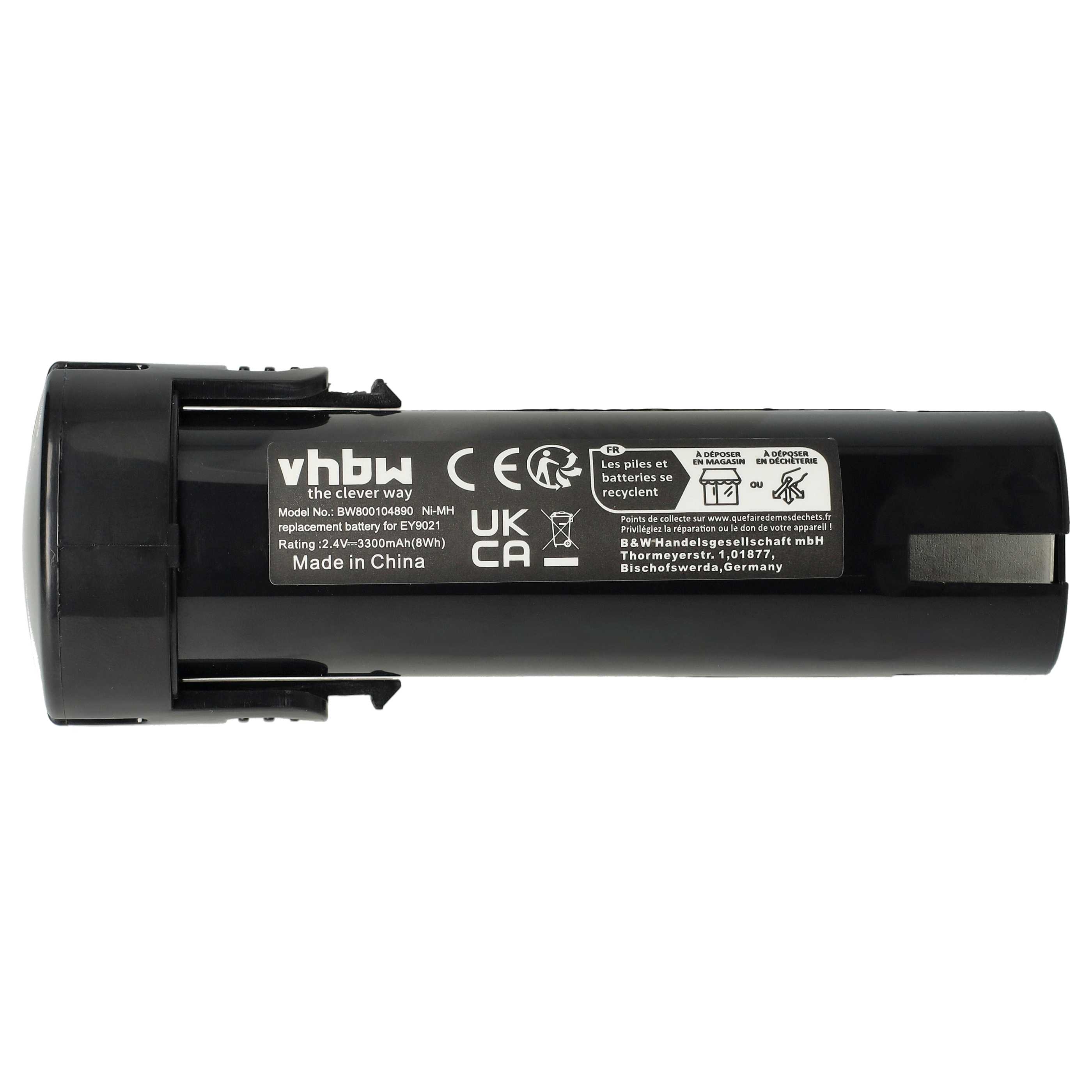 Battery replaces Panasonic 6546 6, 6538 1, 6545 6, 6540 1, 6539 6 Electric Power Tool - 3300 mAh, 2.4 V, NiMH