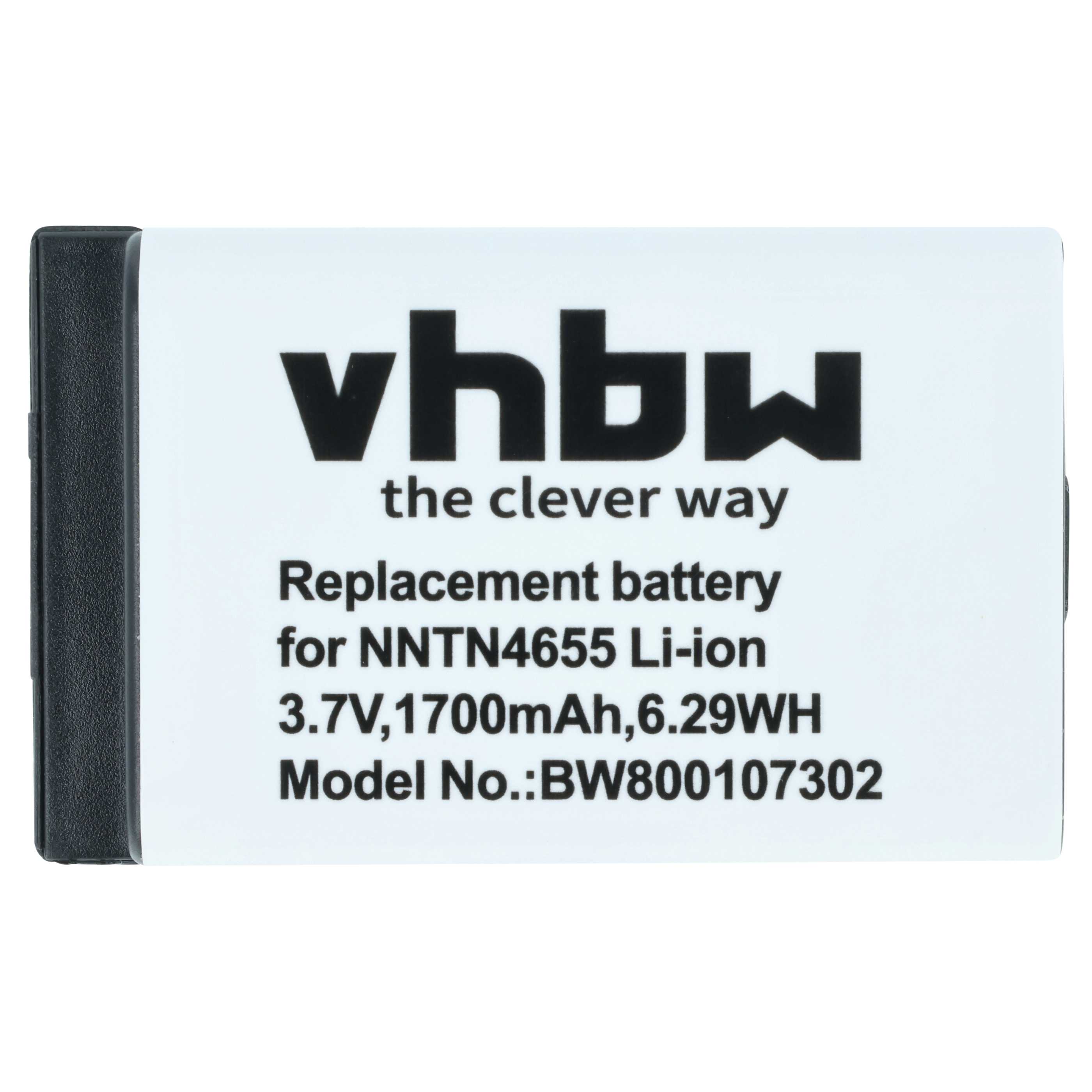Radio 2x Battery replaces Motorola NNTN6922A, NNTN4655, SNN5705C, NNTN6923A - 1700 mAh 3.7 V Li-Ion