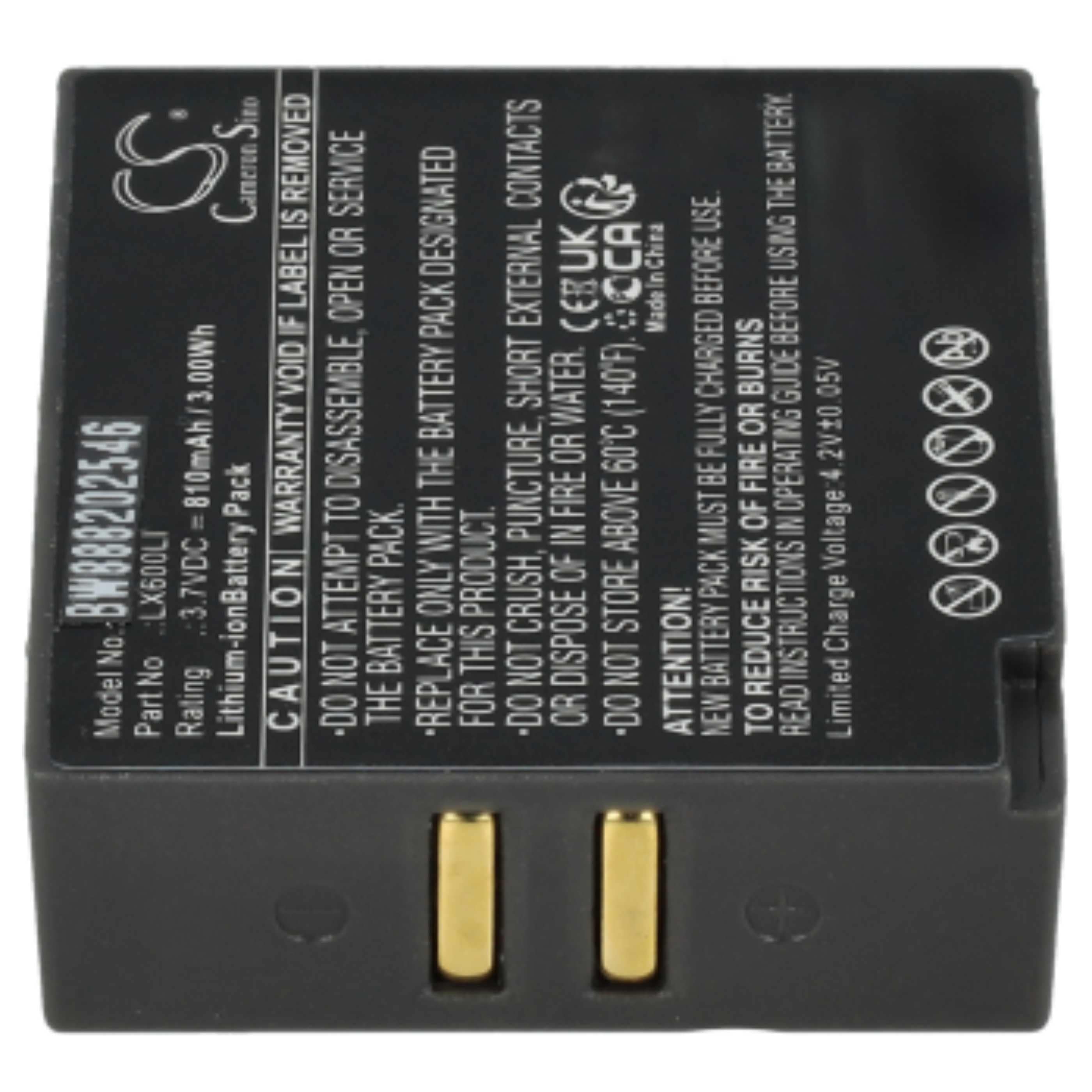 2x Akumulator do słuchawek bezprzewodowych zamiennik Eartec LX600LI - 810 mAh 3,7 V Li-Ion