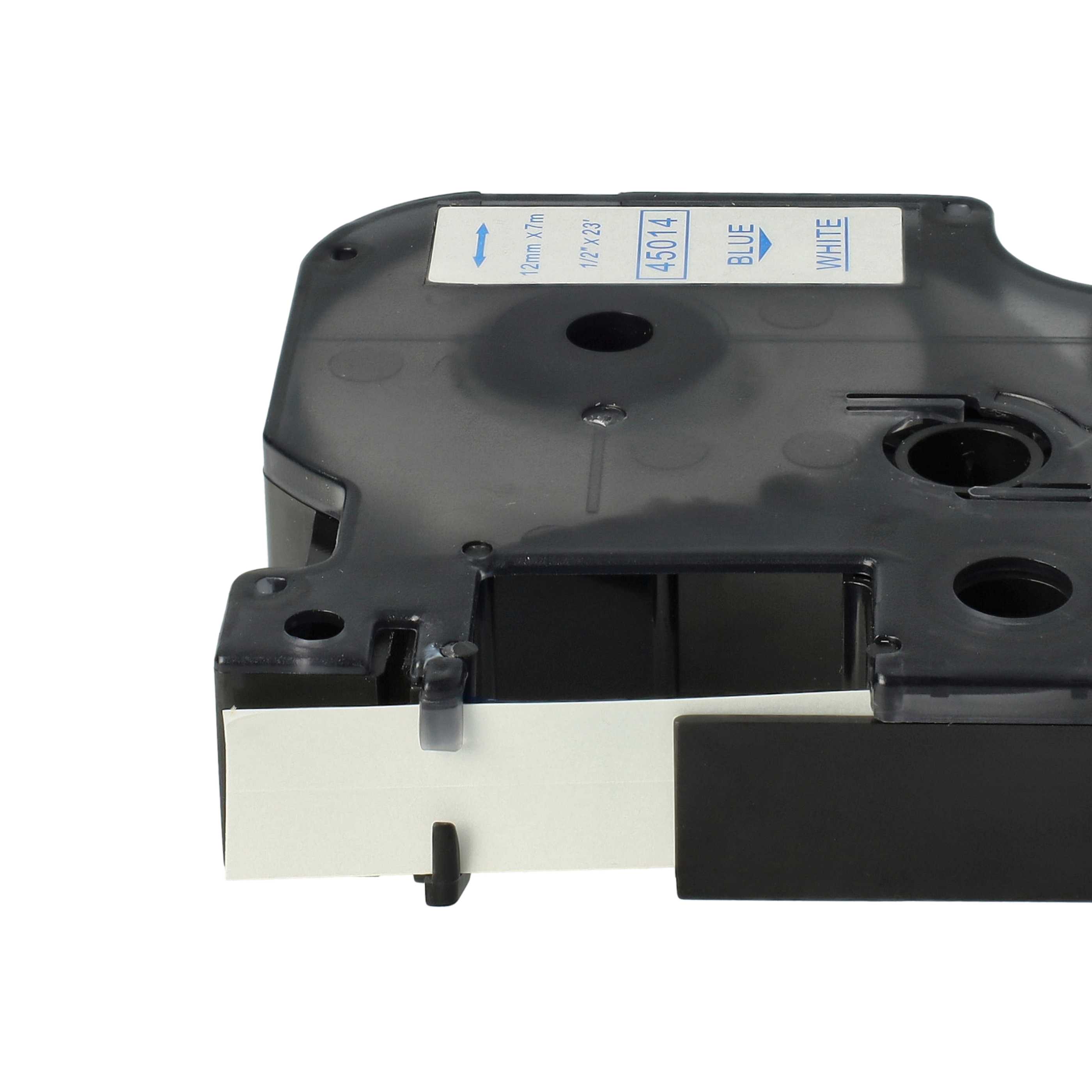 Label Tape replaces Dymo S0720540, D1, 45014 - 12 mm Blue to White