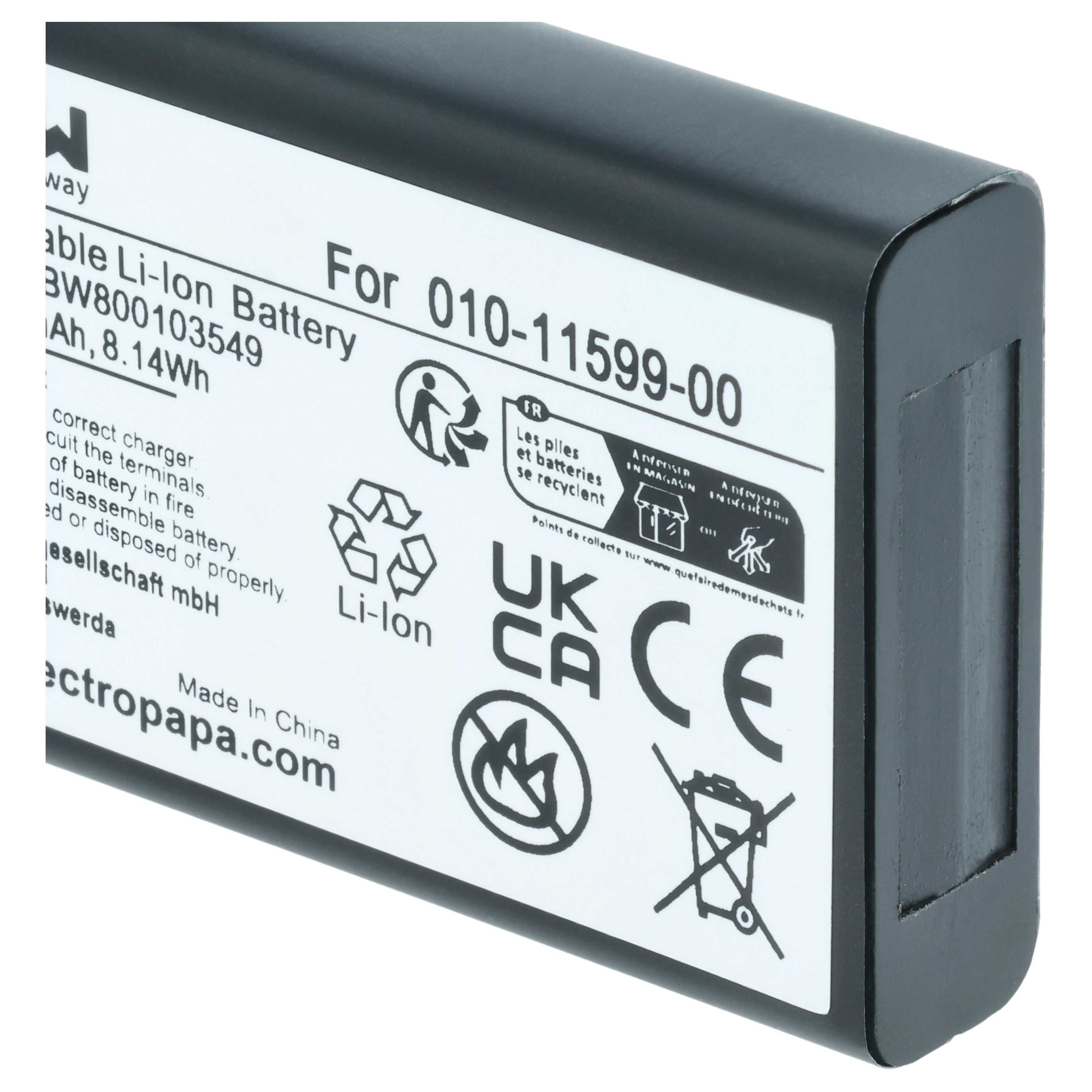 Akumulator do nawigacji GPS zamiennik Garmin 010-11654-03, 010-11599-00 - 2200 mAh 3,7 V Li-Ion