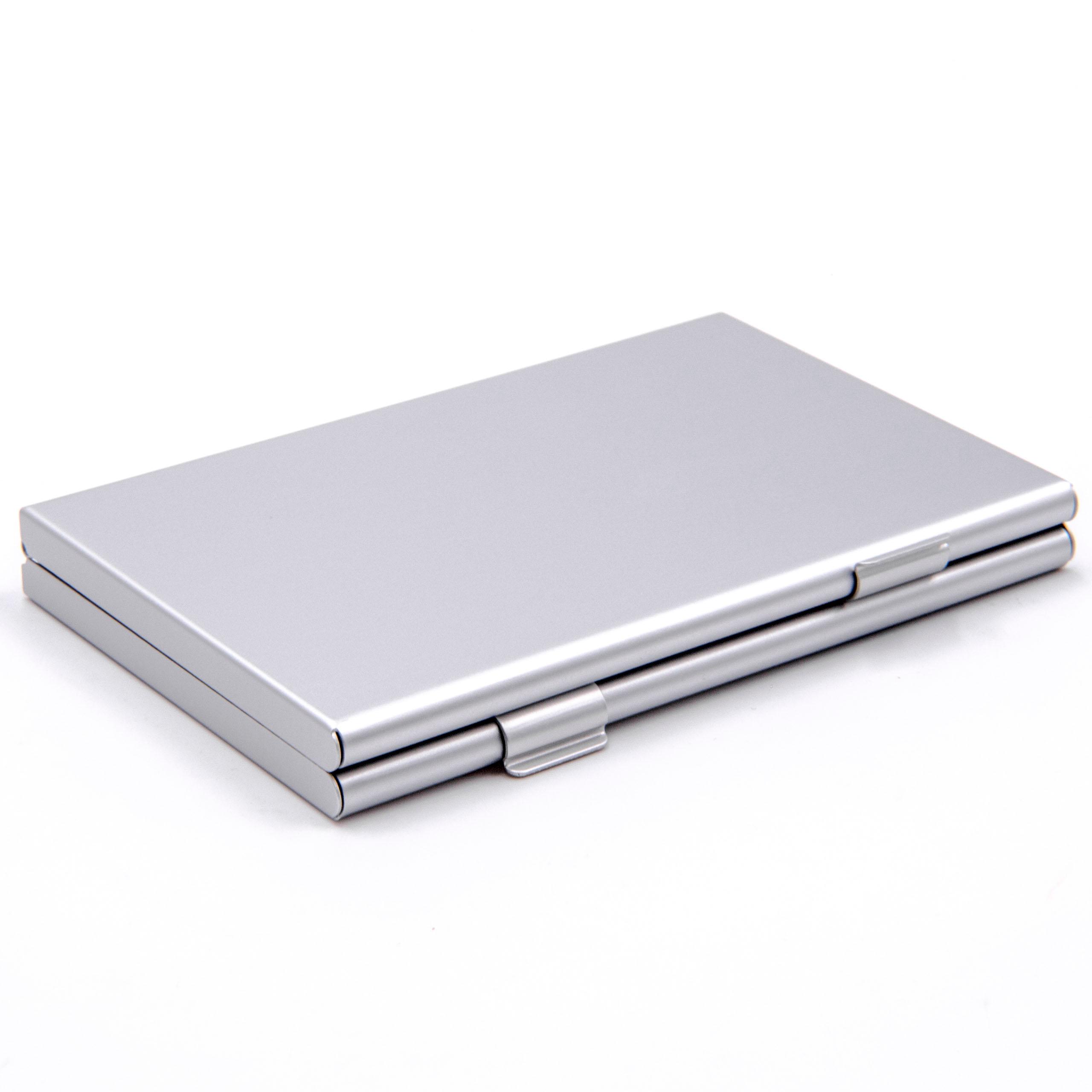 Carrying Case suitable for SIM cards 8x microSIM - aluminium, silver