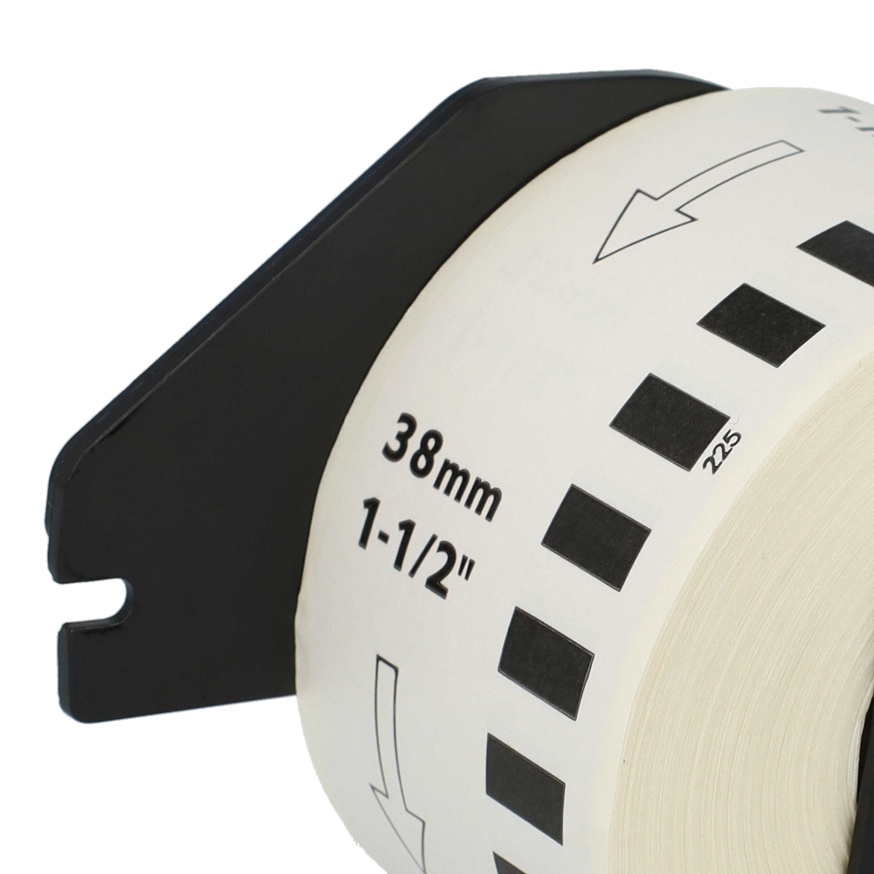 3x Label Roll replaces Brother DK-22225 Labeller - 38 mm x 30.48 m + Holder