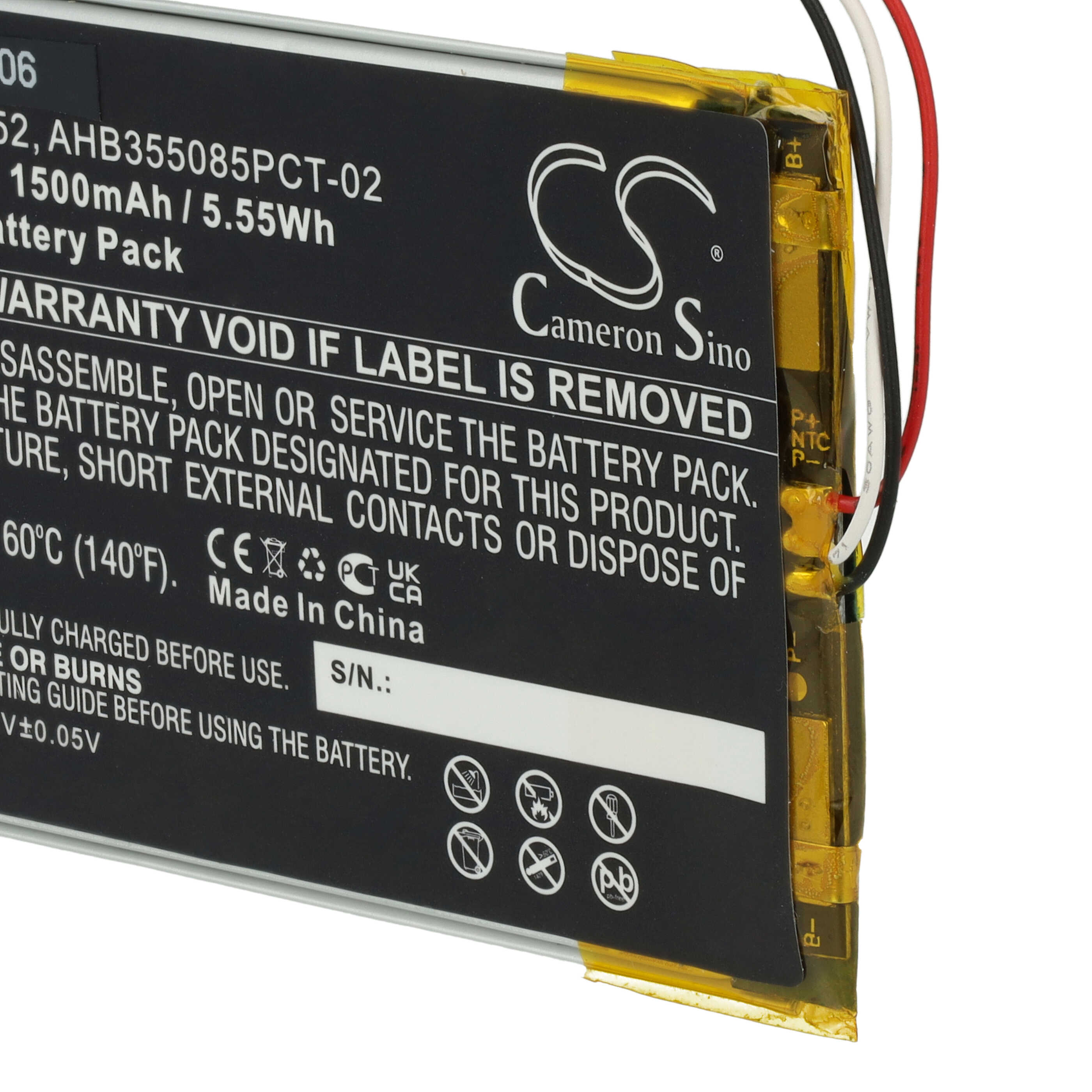 Wireless Keyboard Battery Replacement for Logitech 533-000152, 533-000204 - 1500mAh 3.7V Li-polymer