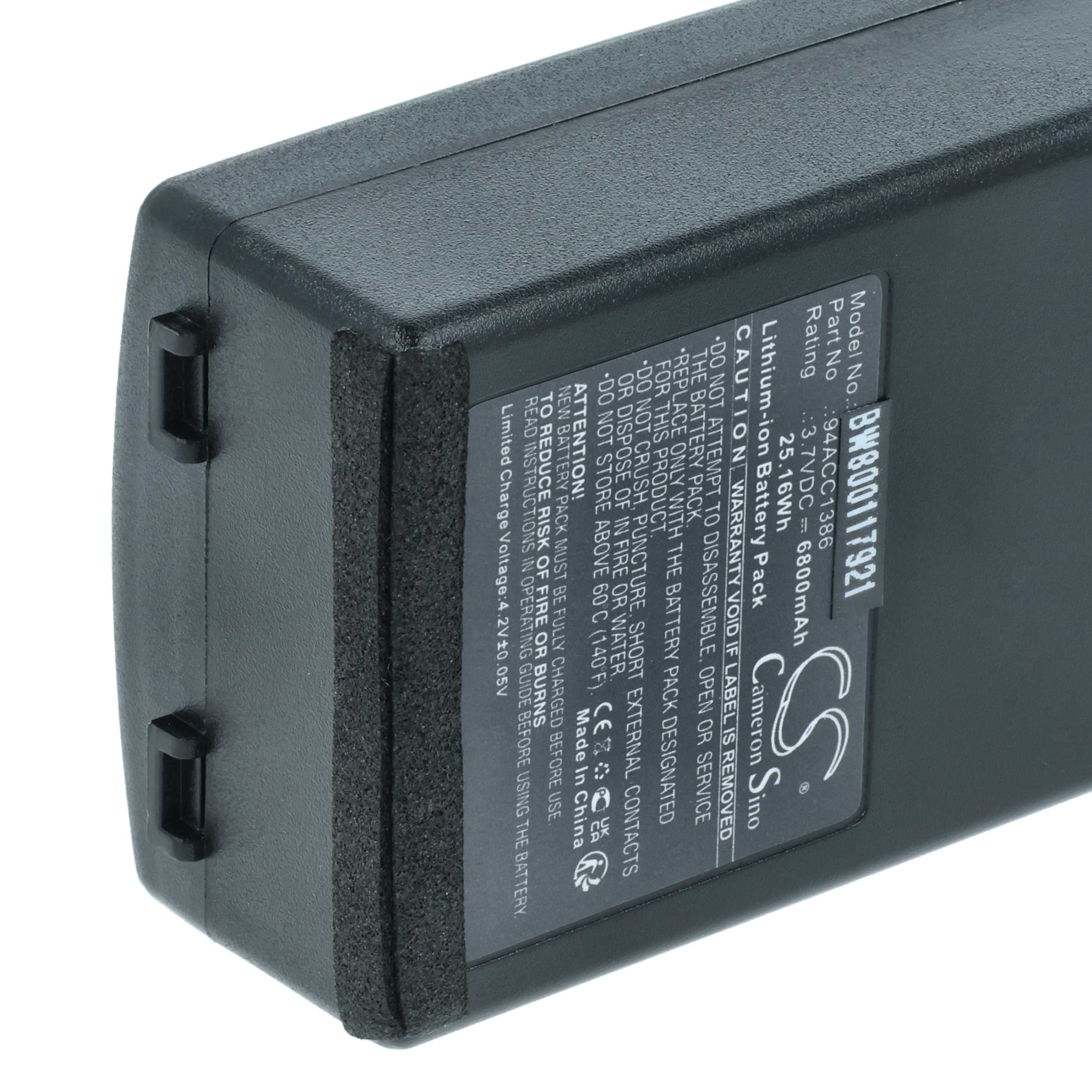 Battery replaces Datalogic 94ACC1386, BT-26, BT-10 for Datalogic Barcode Scanner POS - 6800 mAh 3.7 V