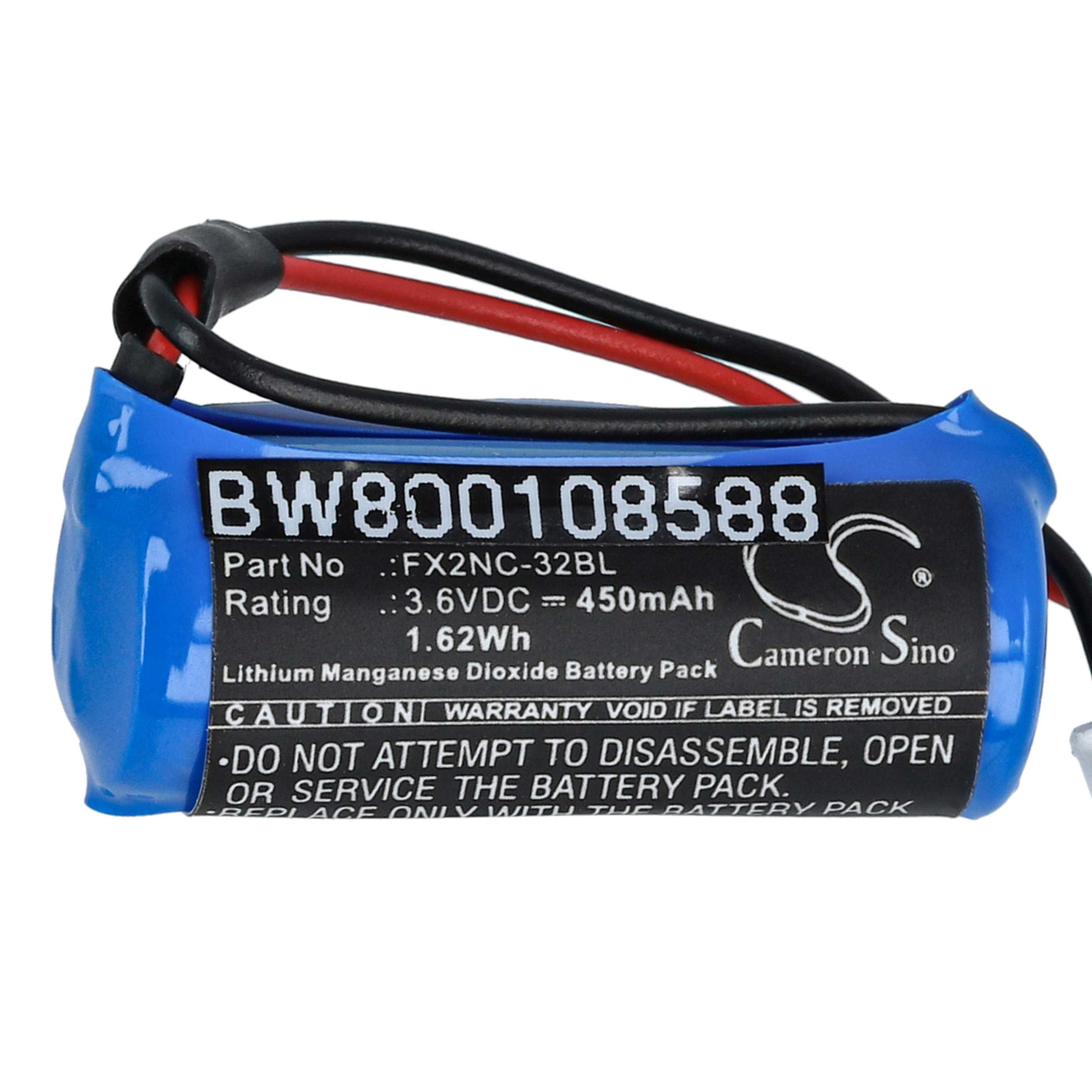 10x Bateria do sterownika zamiennik Mitsubishi FX2NC-32BL - 450 mAh 3,6 V Li-MnO2