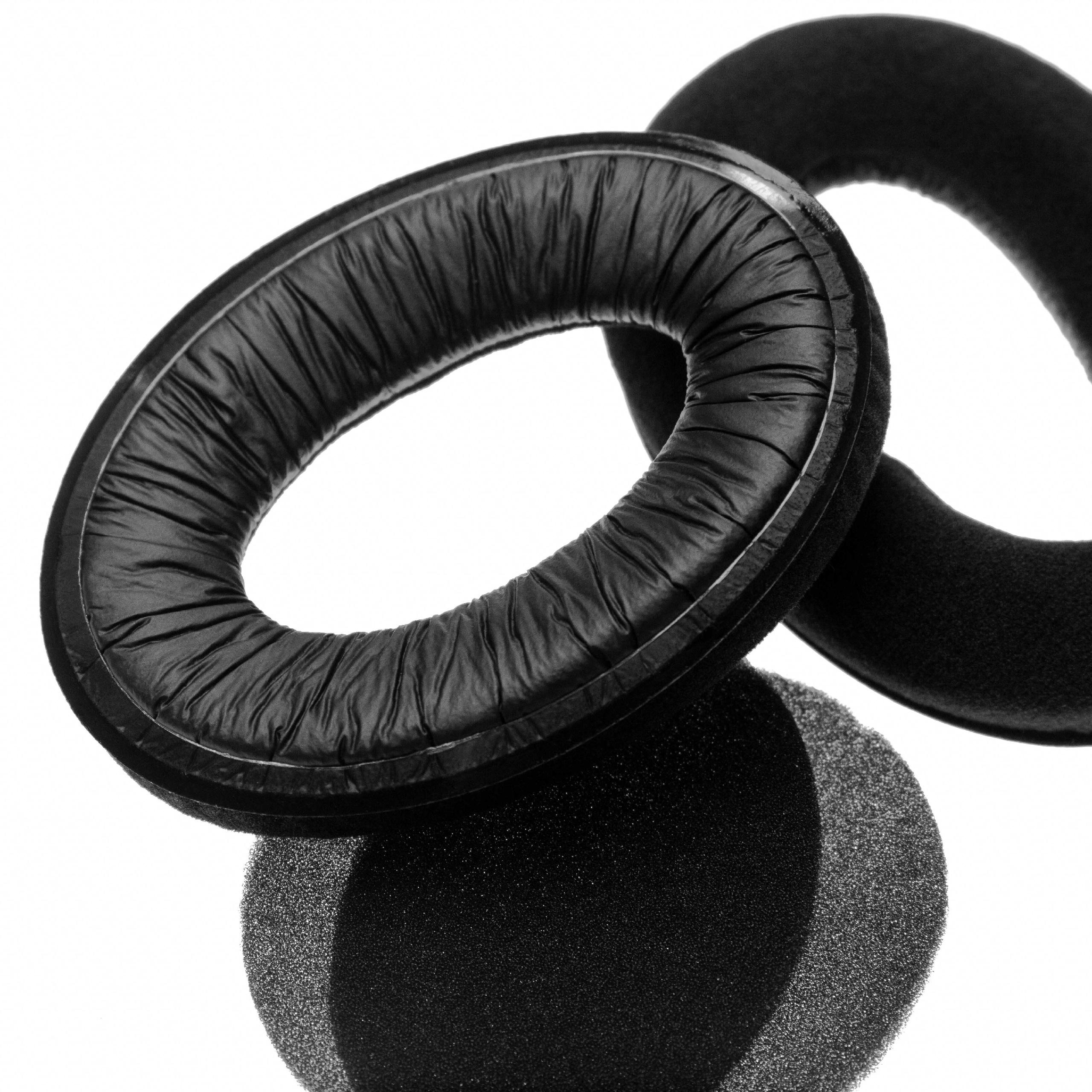Ohrenpolster passend für Sennheiser HD515 Kopfhörer u.a. - Schaumstoff, 11 x 8 cm, 20 mm stark, Schwarz