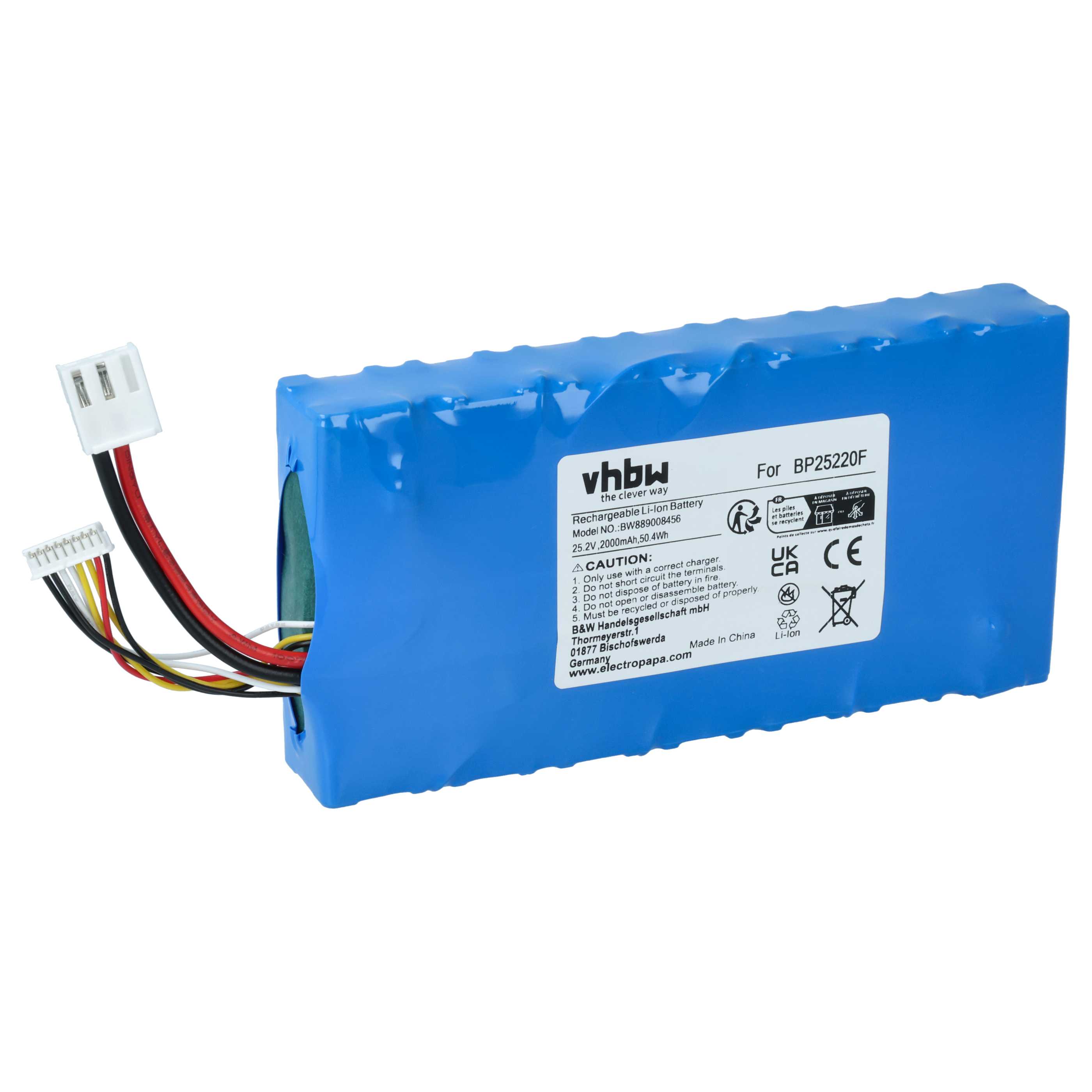 Akku passend für Grundig, Eureka, Beko, Midea Staubsauger - 2000mAh 25,2V Li-Ion