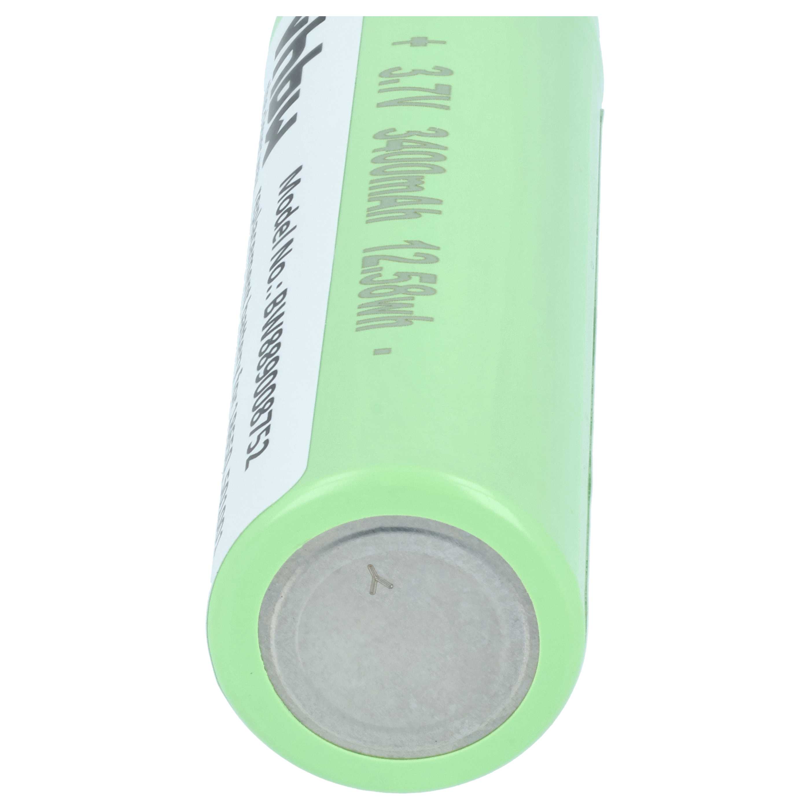 Taschenlampe-Akku als Ersatz für Ledlenser 18650, 501001 für Fenix - 3400mAh 3,7V Li-Ion