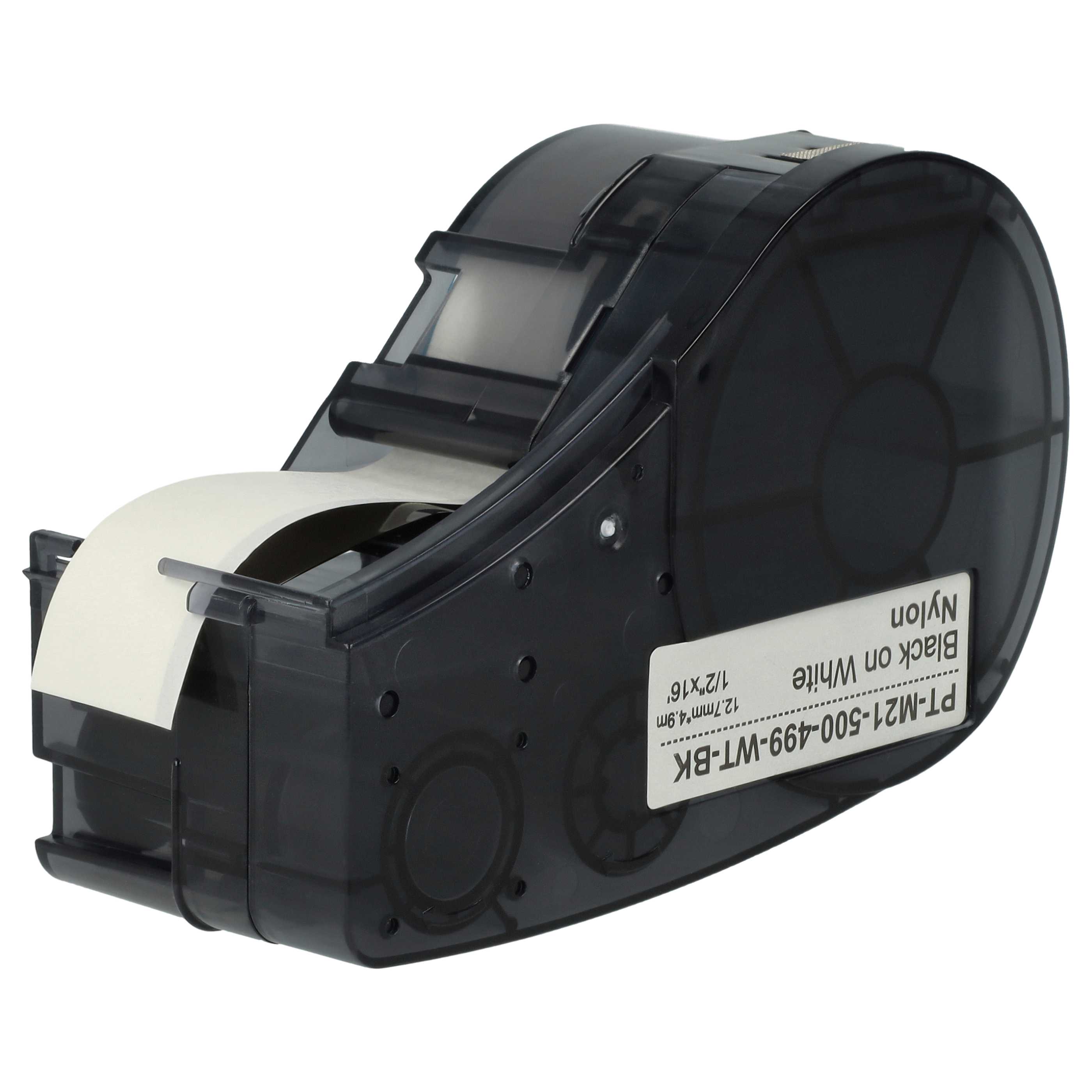 Cassetta nastro sostituisce Brady BM21-500-499 per etichettatrice Brady 12,7mm nero su bianco, nylon