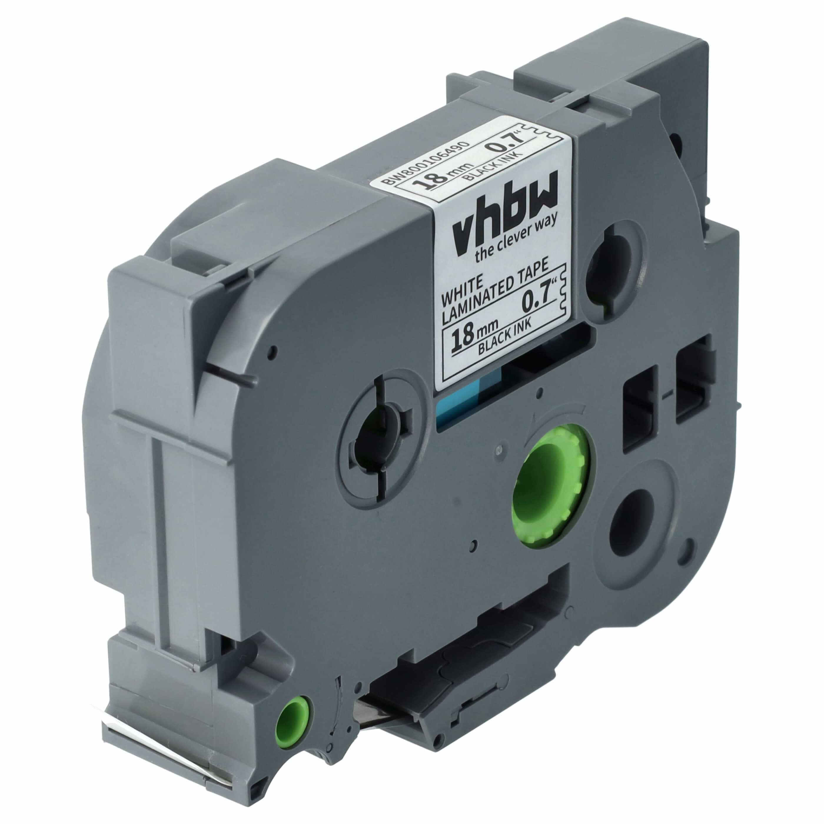50x Label Tape replaces Brother TZE-241, TZ-241 - 18 mm Black to White