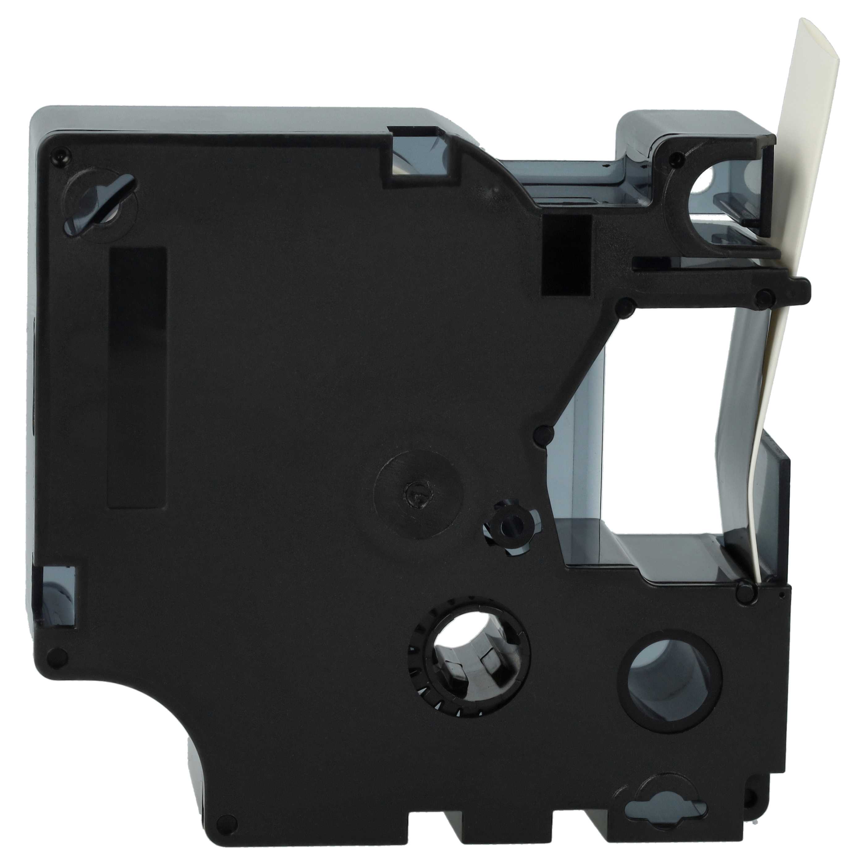2x Label Tape replaces Dymo 18057 - Black to White, Heat Shrink Tape, 19 mm