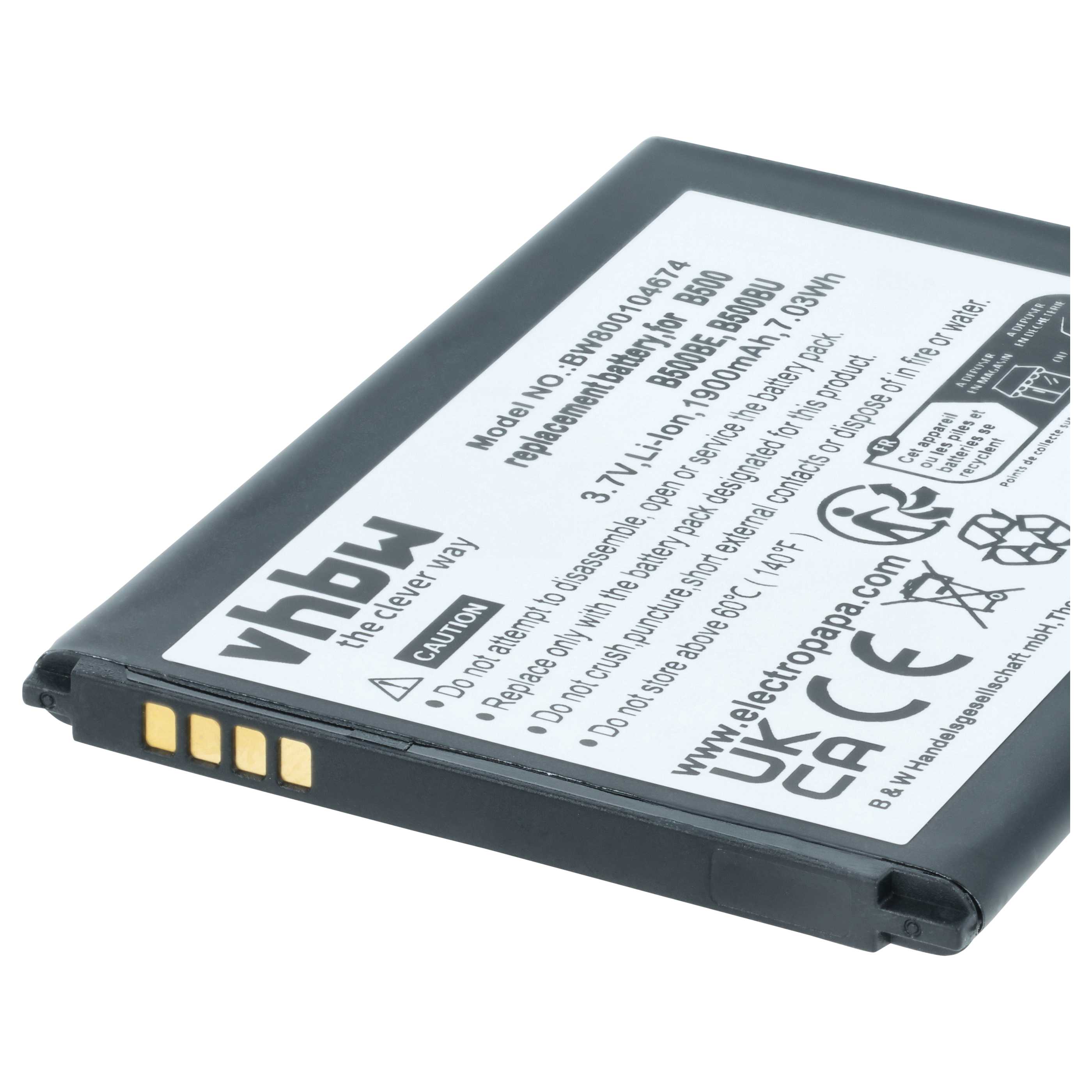 Akumulator do telefonu smartfona zamiennik Samsung B500BE, B500, B500BU - 1900 mAh 3,7 V Li-Ion
