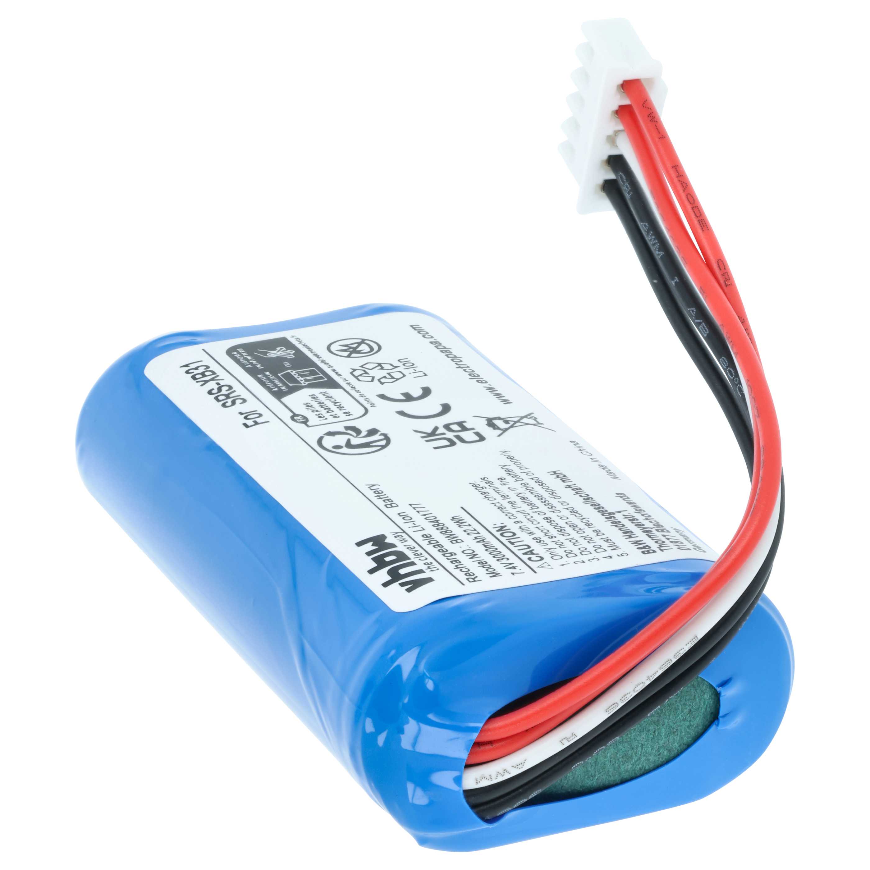 Batteria sostituisce Sony ID1057, IAJ002NA, ST-06 per altoparlanti - 3000mAh 7,4V Li-Ion