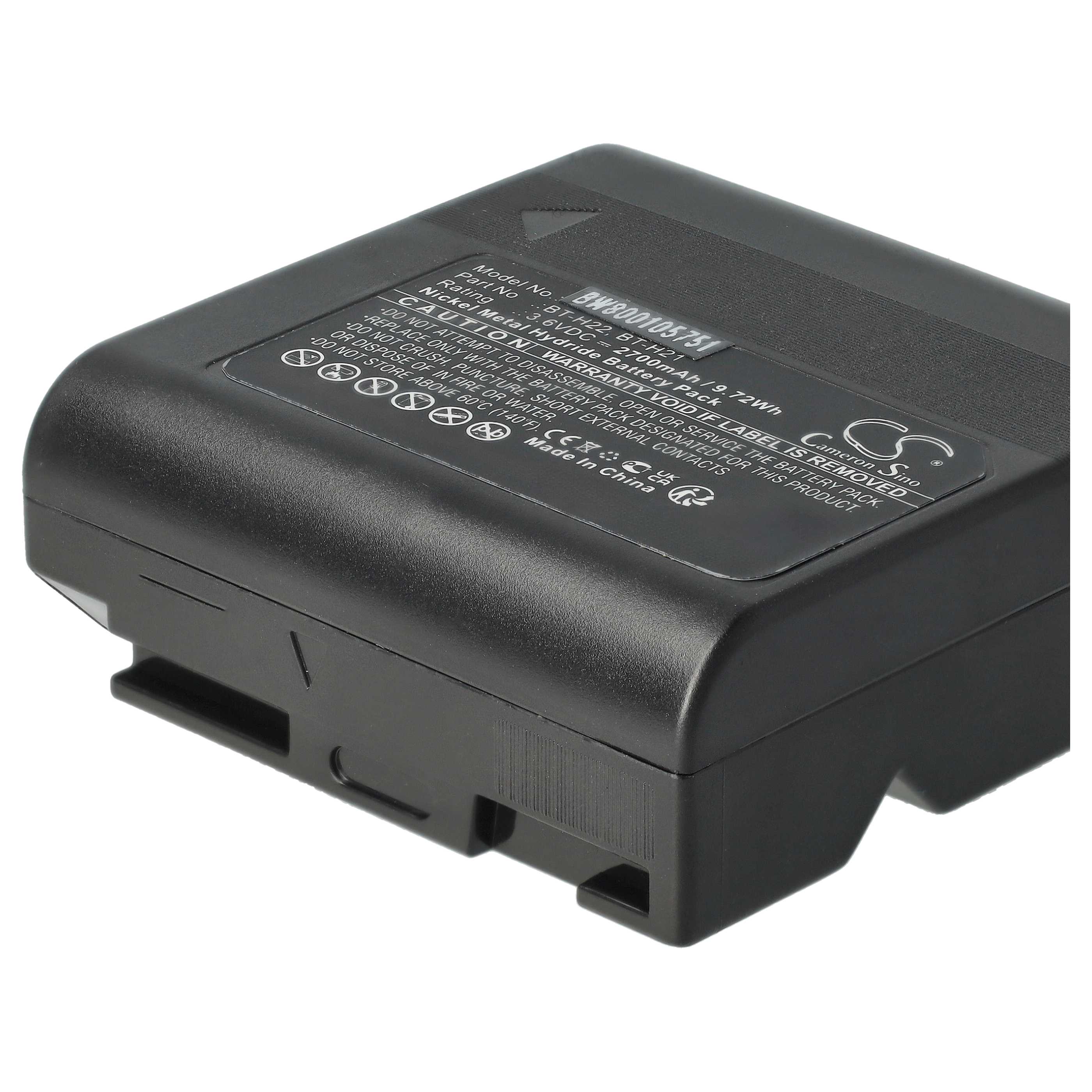 Videokamera-Akku (2 Stück) als Ersatz für Sharp BT-H21U, BT-H21, BT-H22, BT-H22U für Sharp - 2700mAh 3,6V NiMH