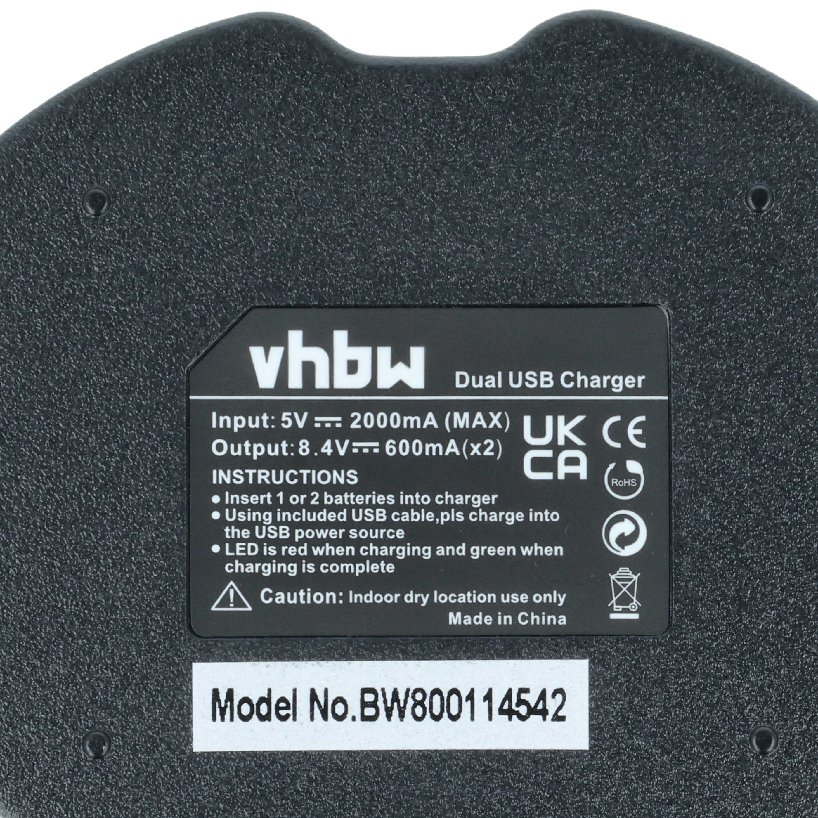 Battery Charger USB-C + Cable USB-C replaces Fuji Fujifilm NP-140 for Fujifilm Digital Camera etc.