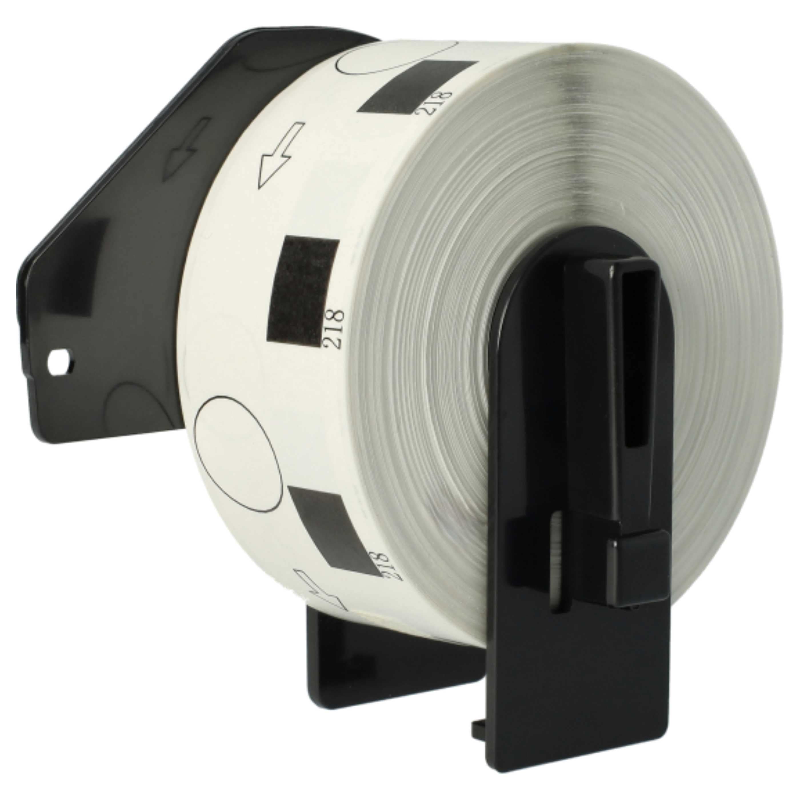 2x Label Roll replaces Brother DK-11218 Labeller - Premium 24 mm + Holder