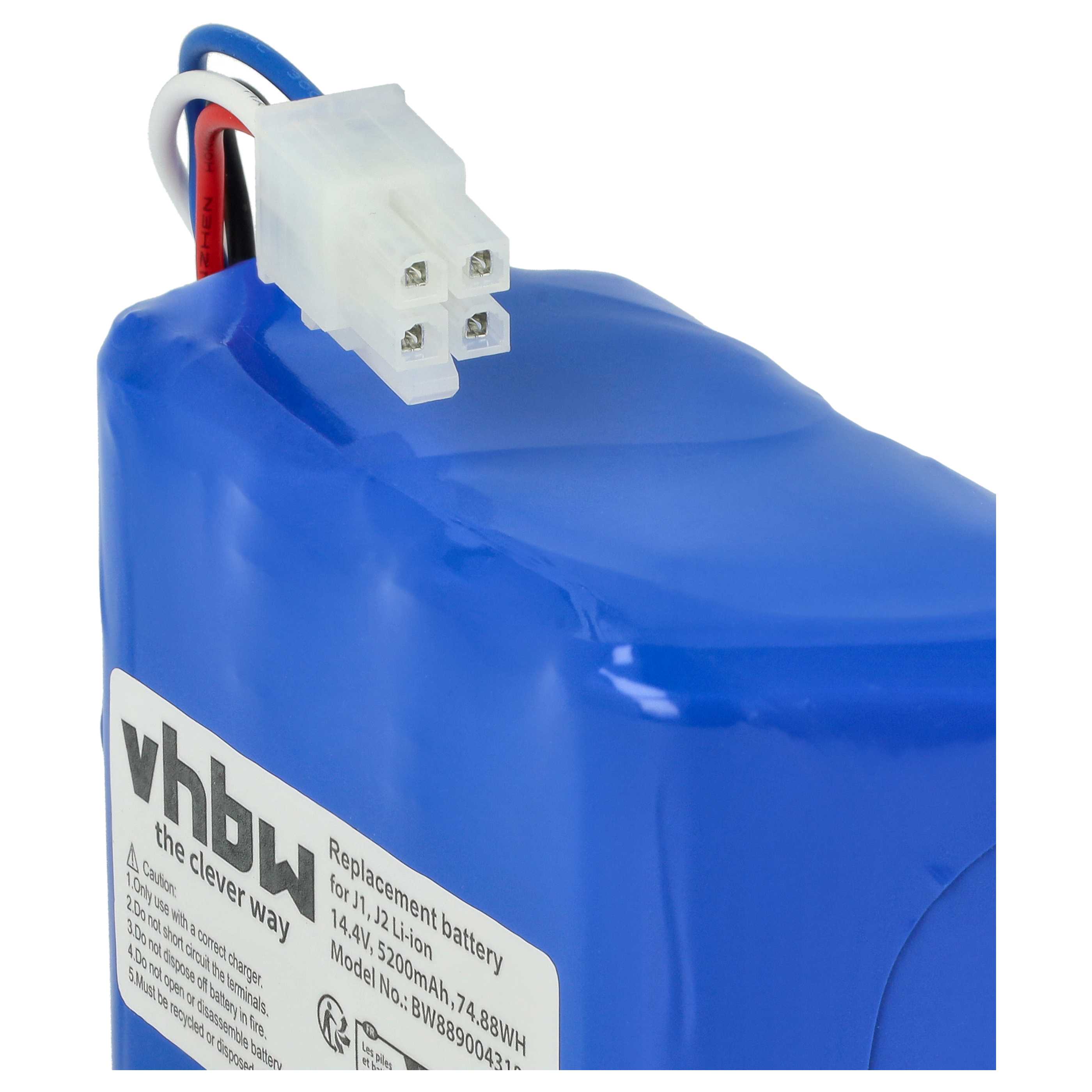Battery replaces Narwal C392-B-4S2P, XNY4S2PB, C392-C1-4S2P, C392-C2-4S2P for Narwal 5200mAh, 14.4V, Li-Ion
