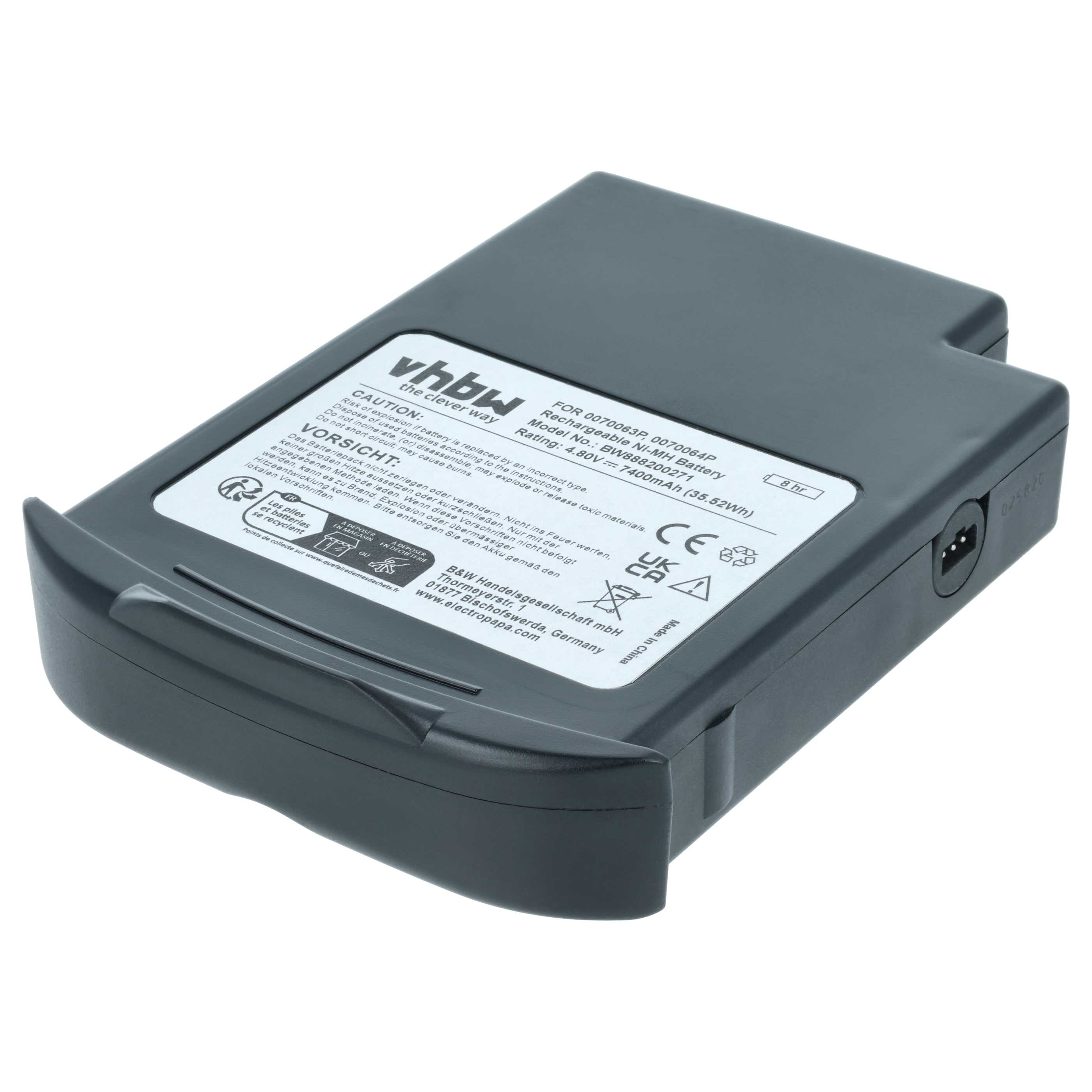 Batería reemplaza 3M 0070064P, 0070063P, 0851200P para equipo de respiración (7400 mAh, 4,8 V, NiMH)