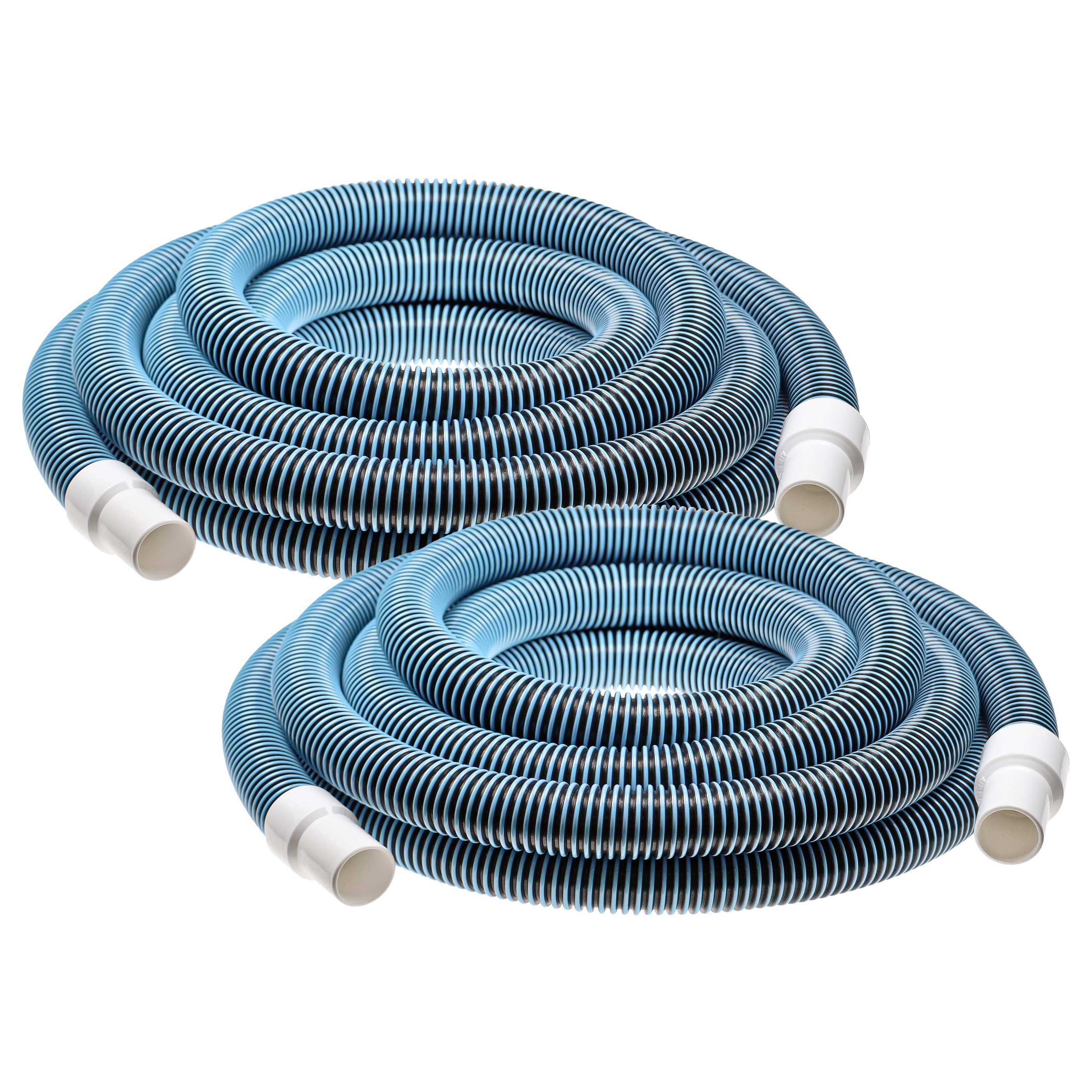 2x Pool Hose suitable for Skimmer, Pool Floor Vacuum Cleaner, Filter Unit - 7.6 m long, 32mm ⌀ Round Connector