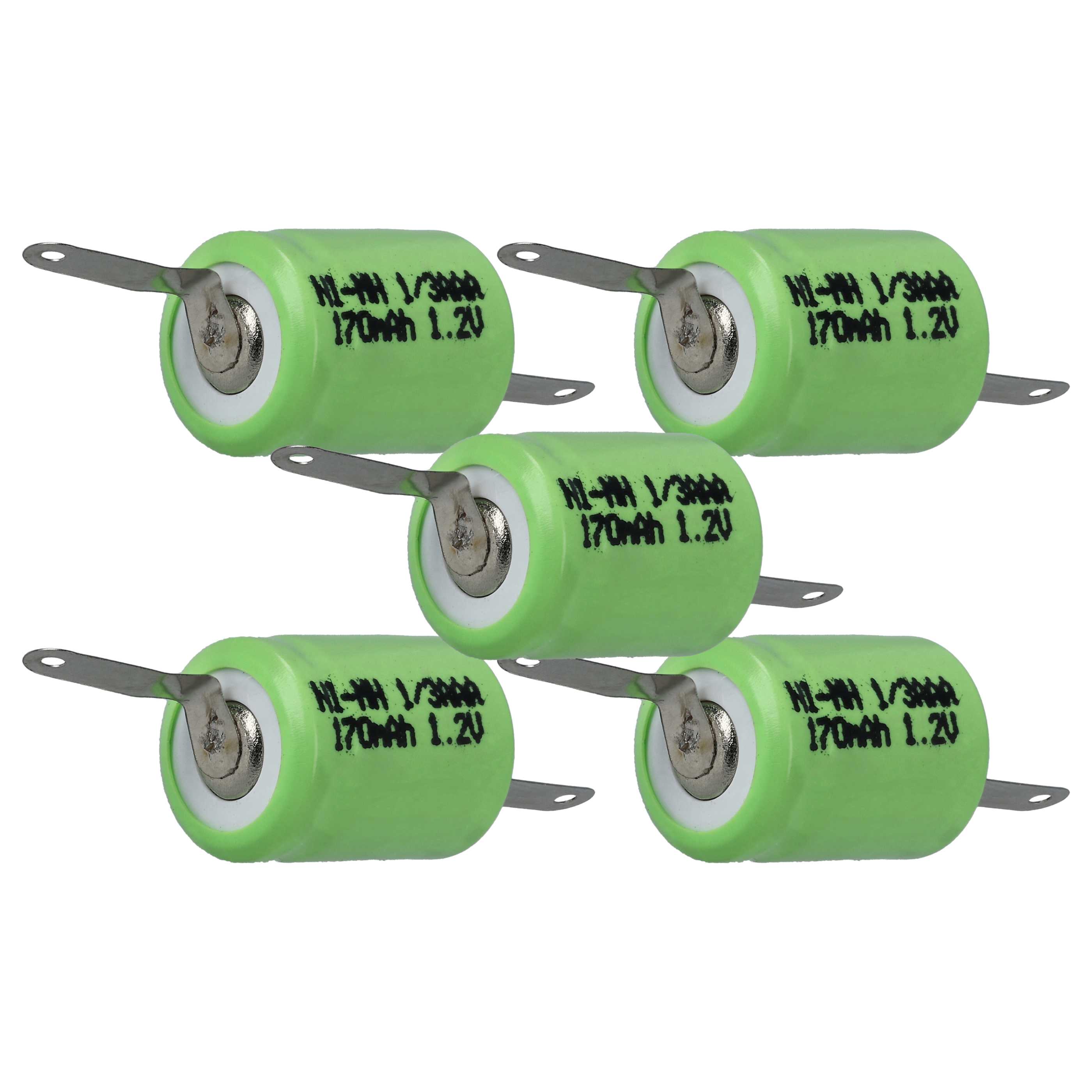 Batterie (5 pcs.) remplace 1/3AAA modèle radio-télécommandé - 170mAh 1,2V NiMH