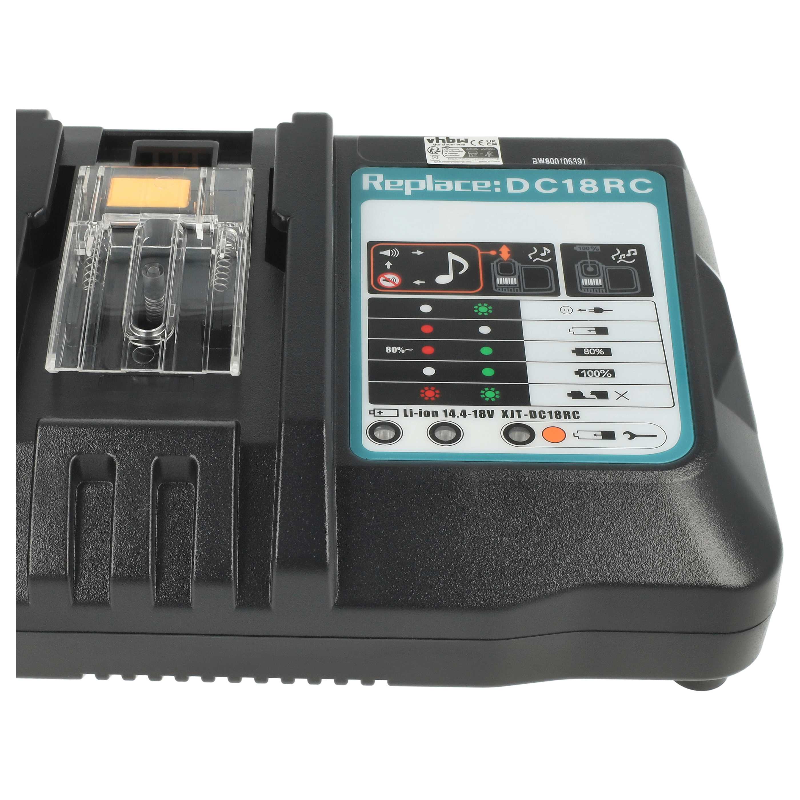 Charger replaces Makita DC18RC, DC18SD, DC18 for Dolmar Power Tool Batteries etc. Li-Ion 14.4 V / 18 V