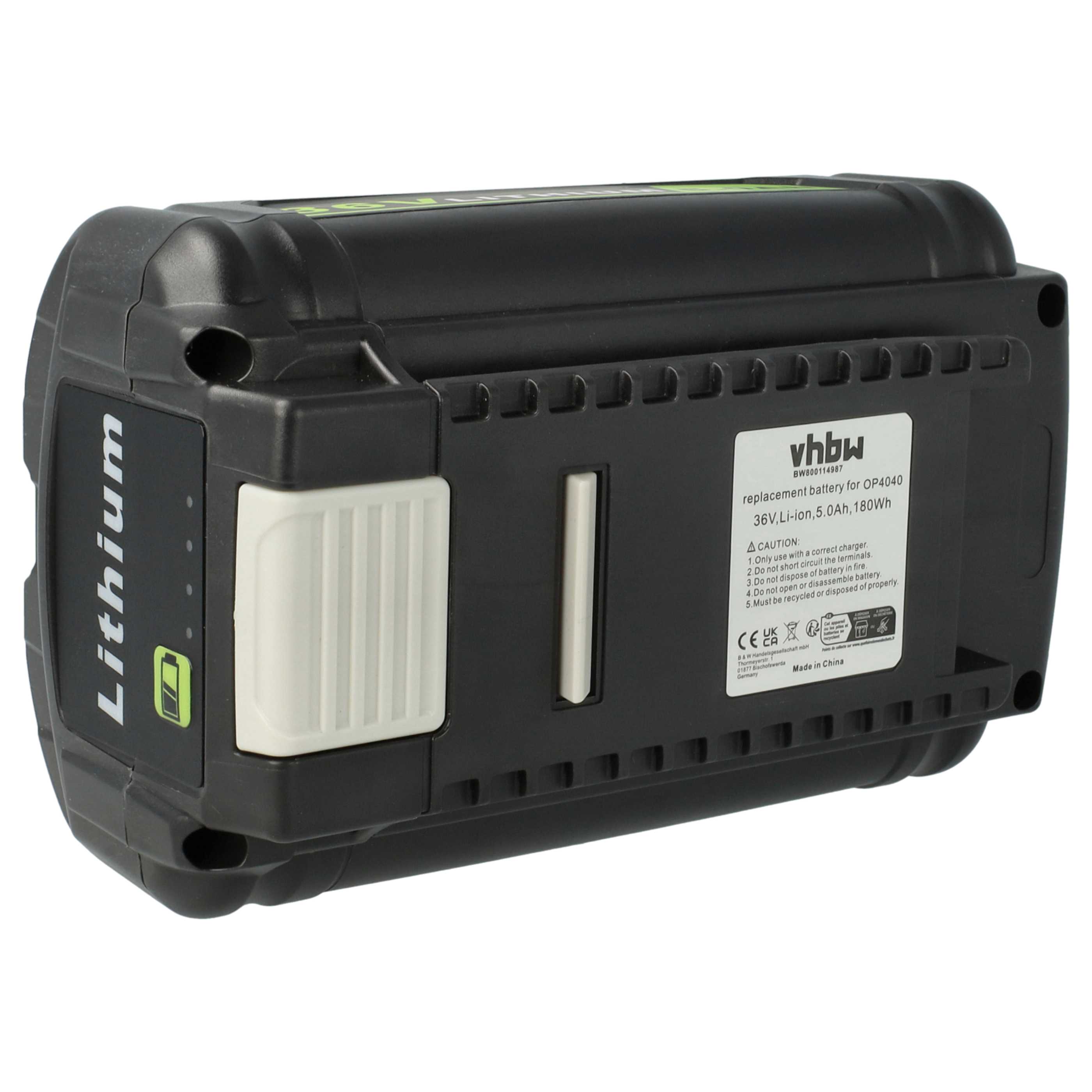 3x Batteria sostituisce Ryobi BPL3626, BPL3626D, BPL3640, BPL3640D, 5133002166 per attrezzo - 5Ah 36V Li-Ion