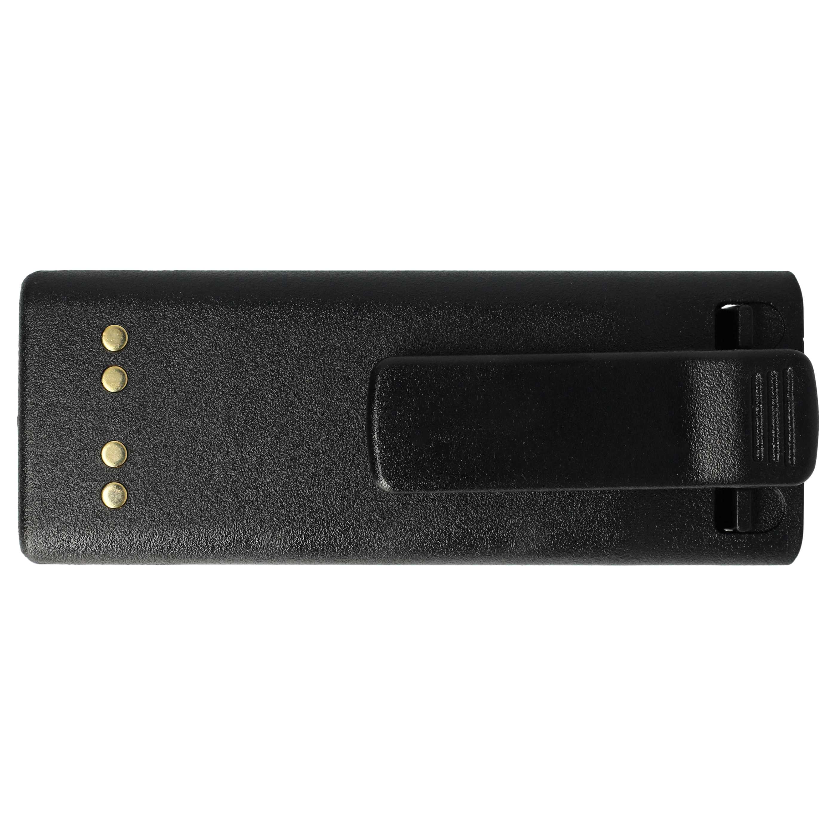 Radio 10x Battery replaces Motorola NTN7143B, NTN7143C, NTN7143A, NTN7143 - 1800 mAh 7.5 V NiMH + Belt Clip