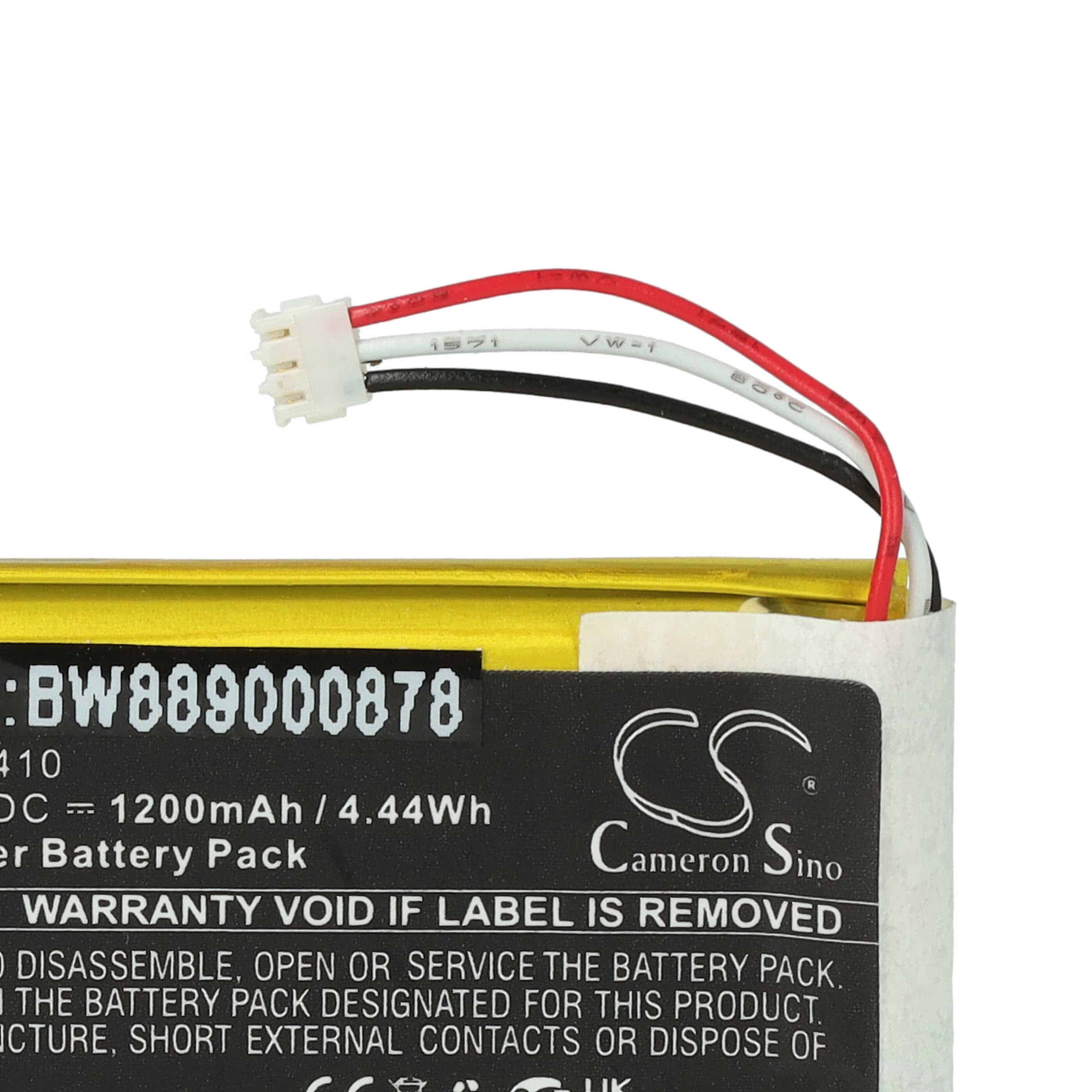 Batterie remplace Sony LIS1410 pour casque audio - 1200mAh 3,7V Li-polymère