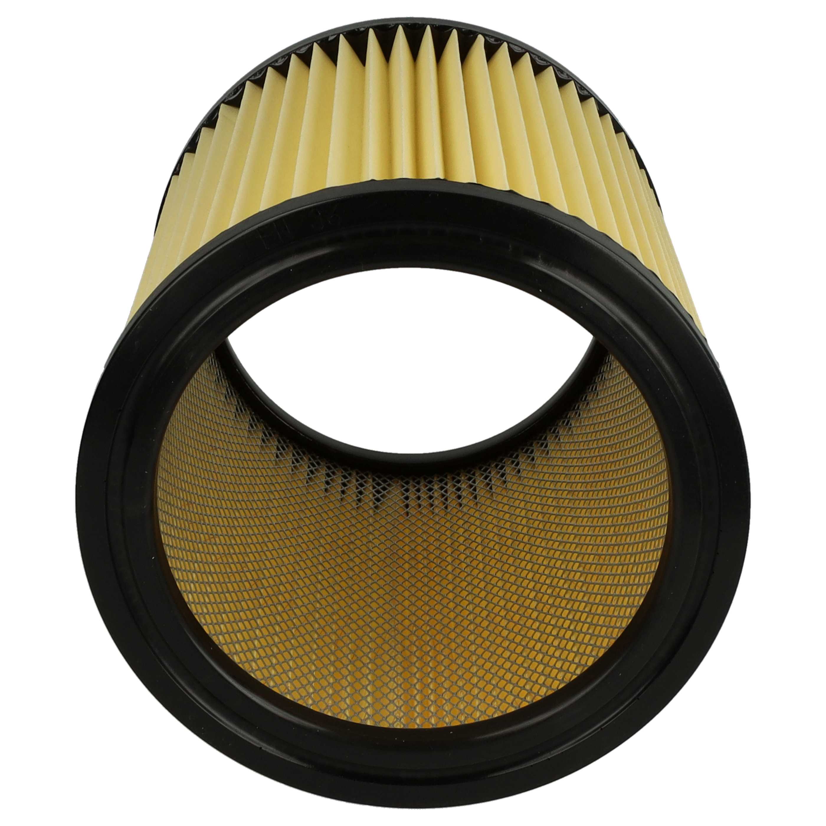 3x Filtercartridge filter replaces Hikoki Hitachi 710060 for Hikoki Hitachi Vacuum Cleaner, black / yellow