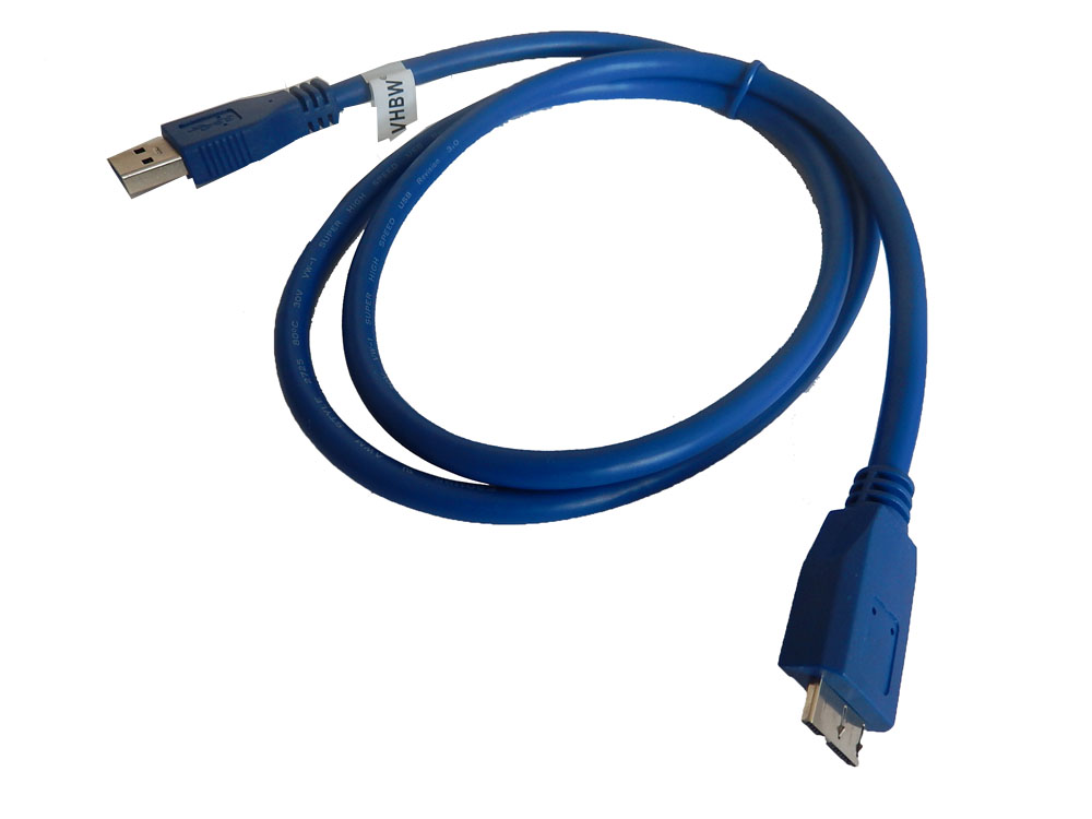 Micro-USB Cable (Standard USB Type A to Micro USB 3.0) suitable for Buffalo HD-AVSU3 Media Hard Drive 