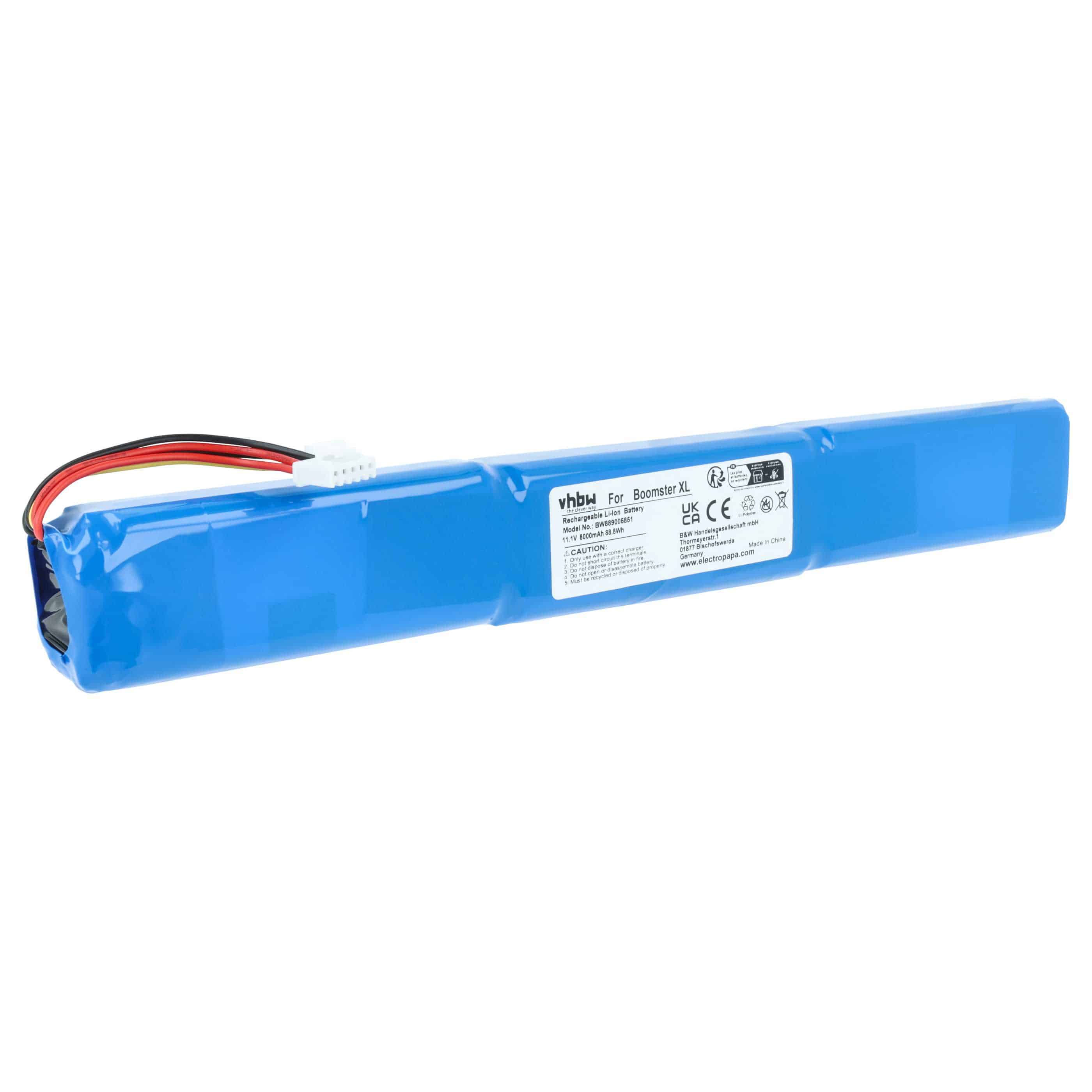 DAB Radio Battery replaces Teufel AEC103694-3S2P - 8000 mAh 11.1 V Li-Ion