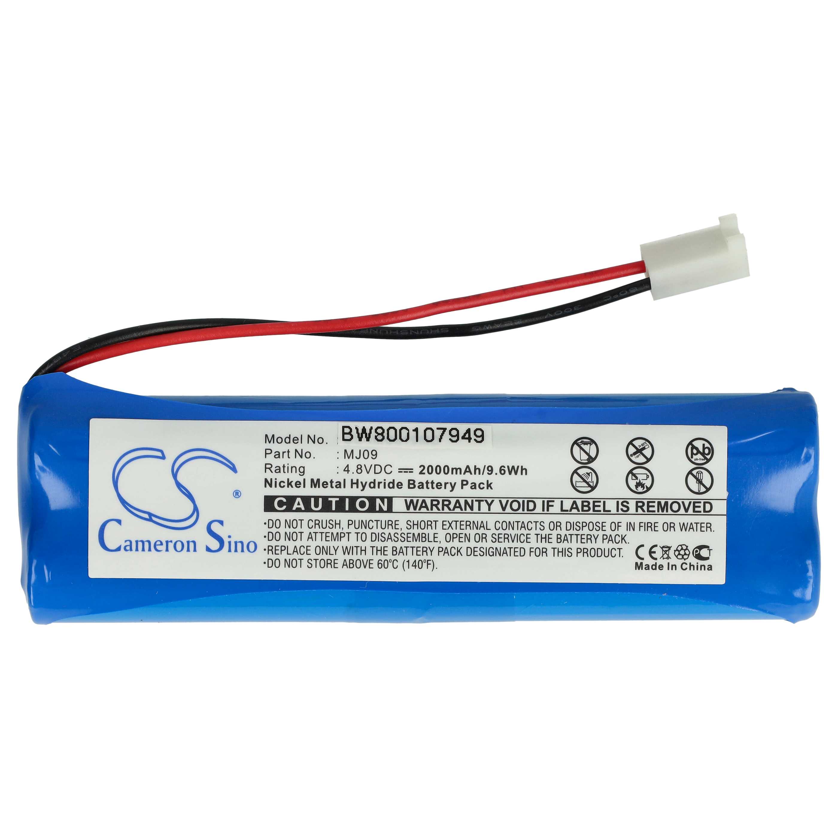 Batterie remplace I-Stat MJ09 pour appareil médical I-Stat - 2000mAh 4,8V NiMH