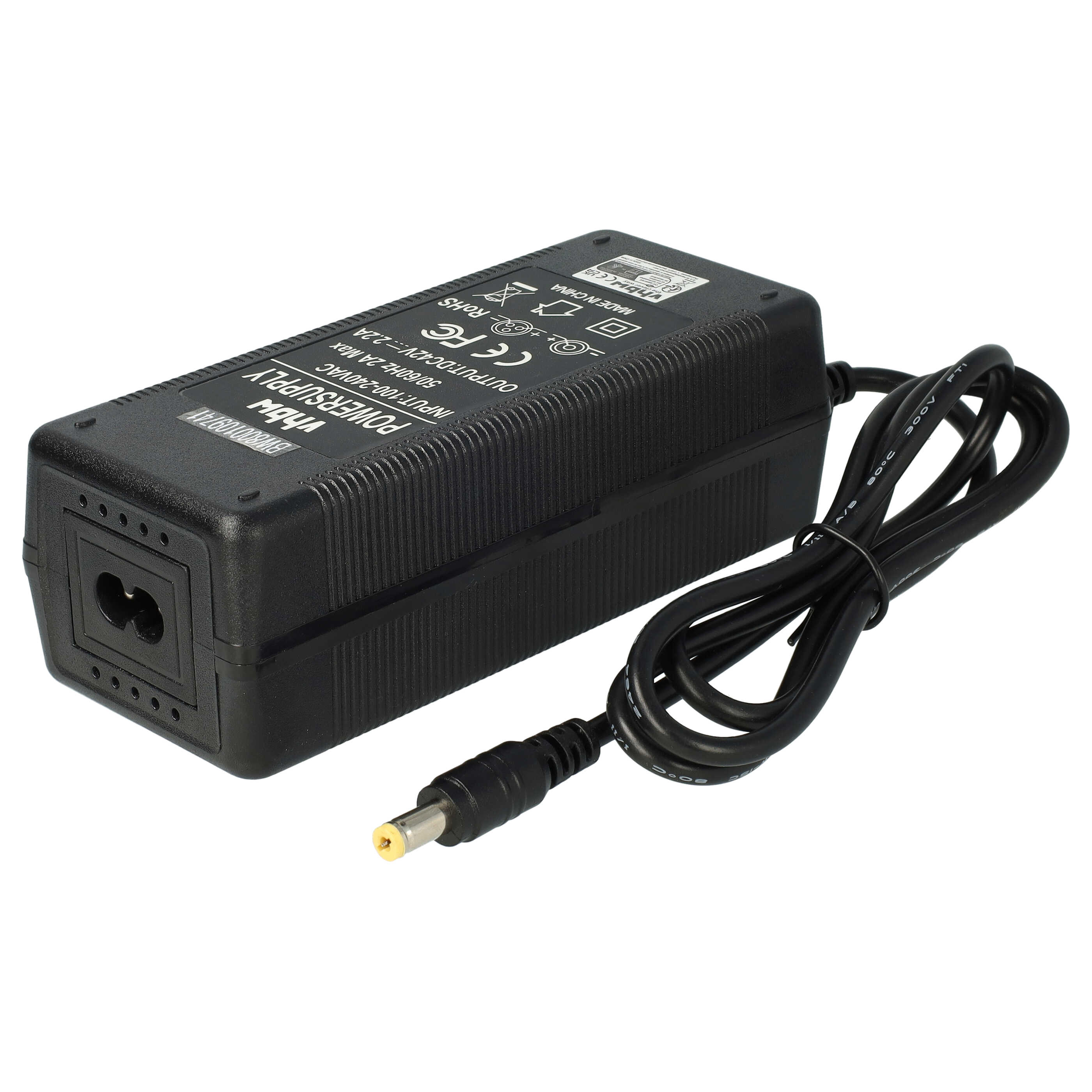 Charger suitable for E-Bike Battery - For 36 V Batteries, With Round Plug, 2.2 A