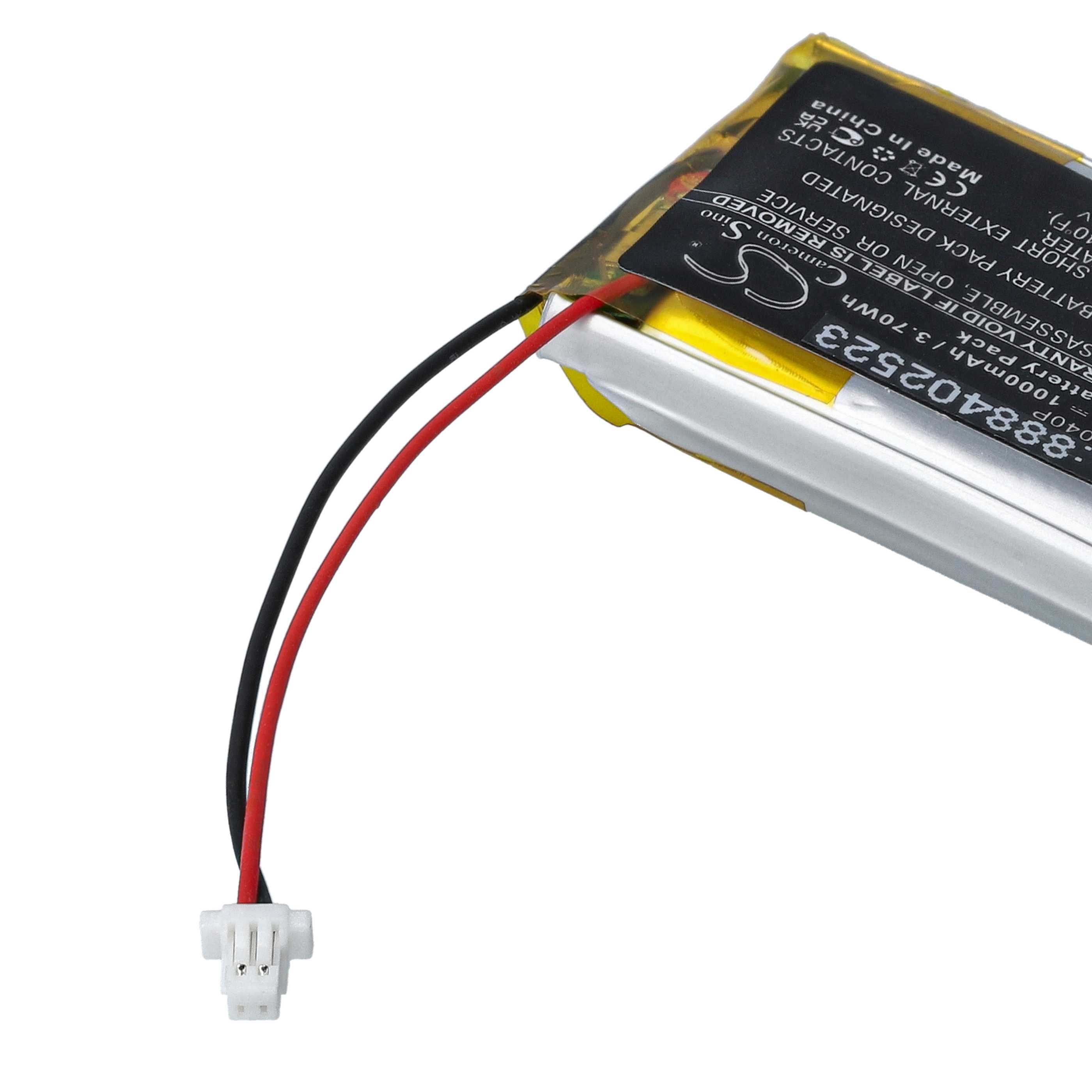 Videocamera 2x Battery replaces Sena YP803040P - 1000 mAh 3.7 V Li-polymer