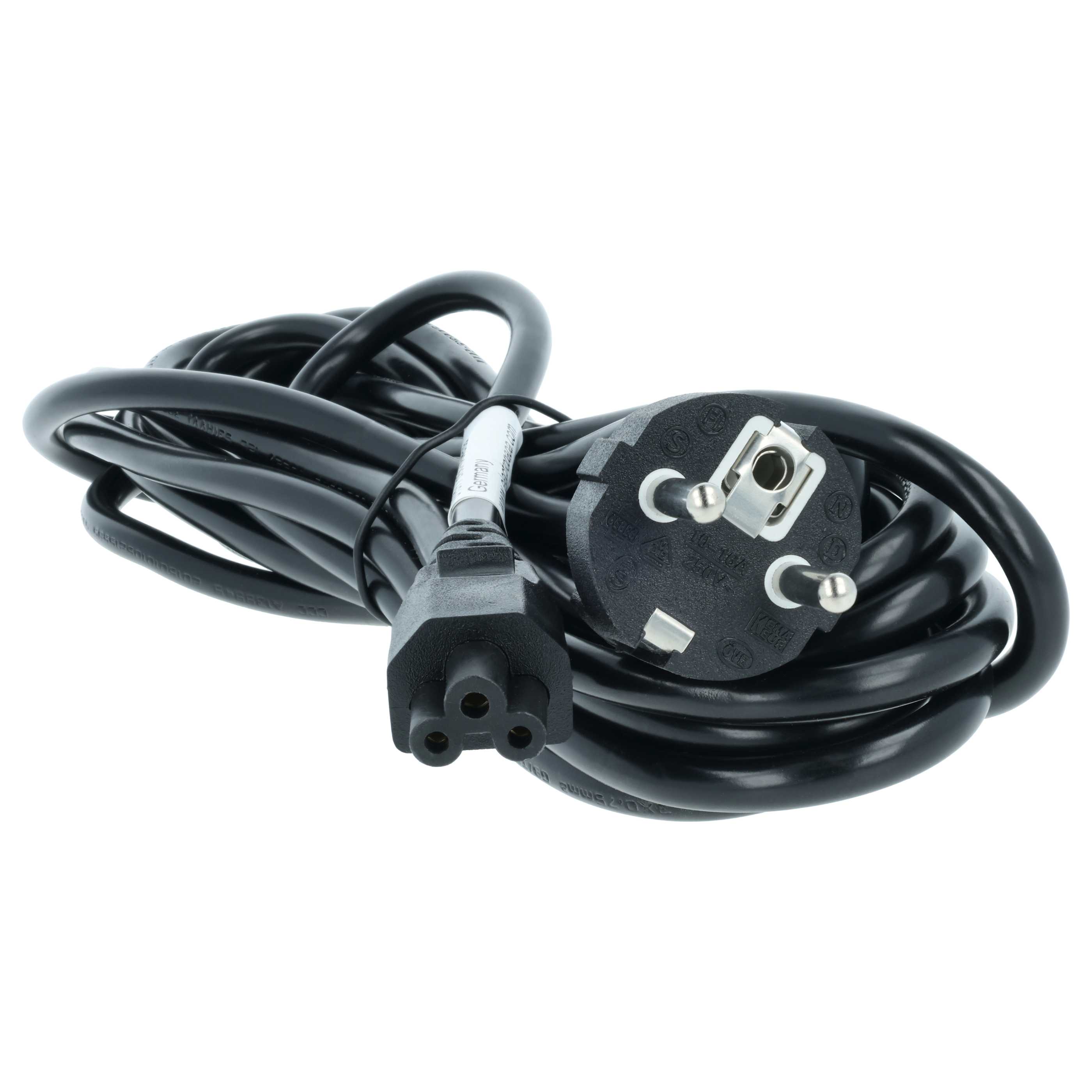 5x C5 Power Cable Euro Plug suitable for Vorwerk VR300 Devices e.g. PC Monitor Computer - 5 m