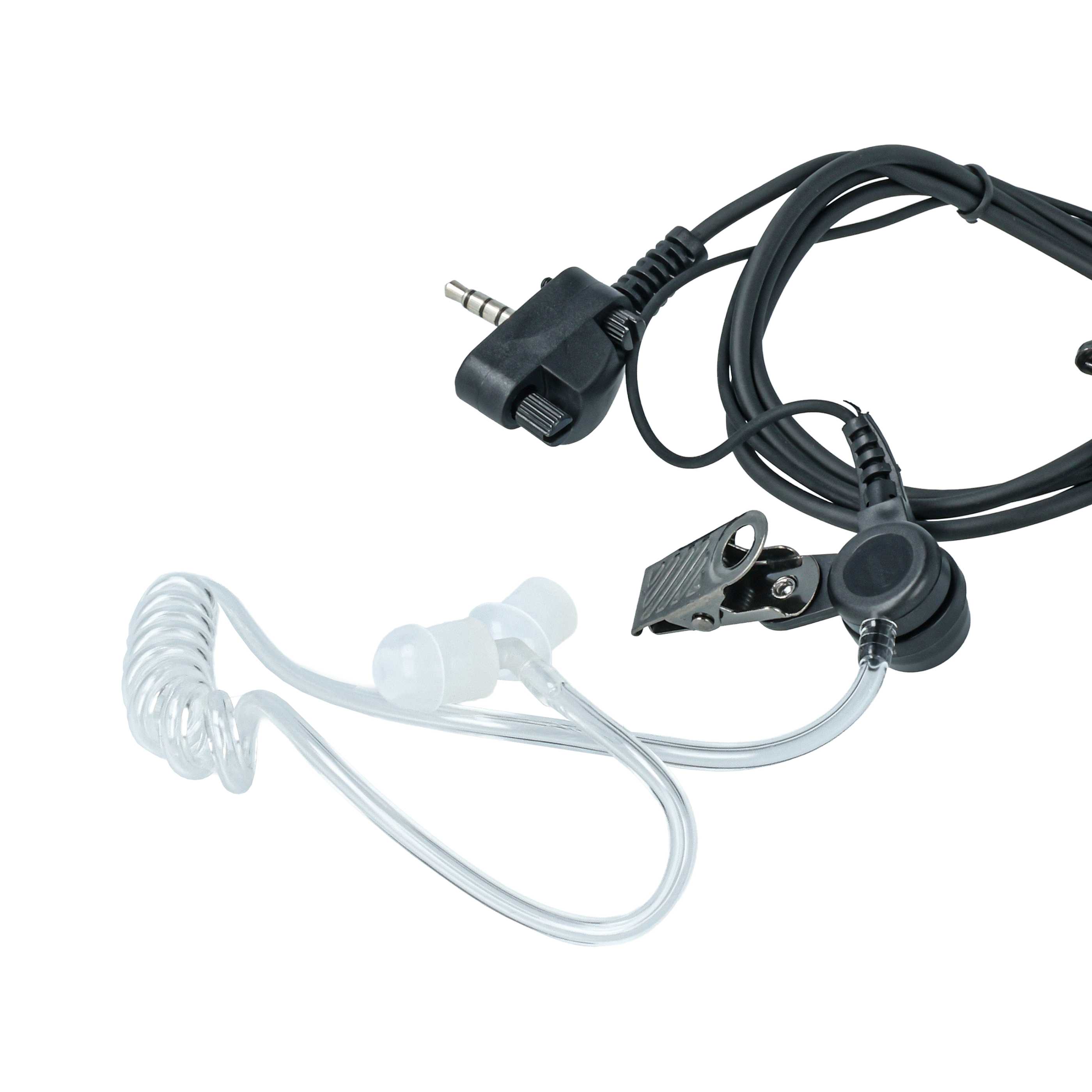 Security Radio Headset suitable for Yaesu Vertex VX-130 - "Take Call Button", Clip Mount + Phono Cable