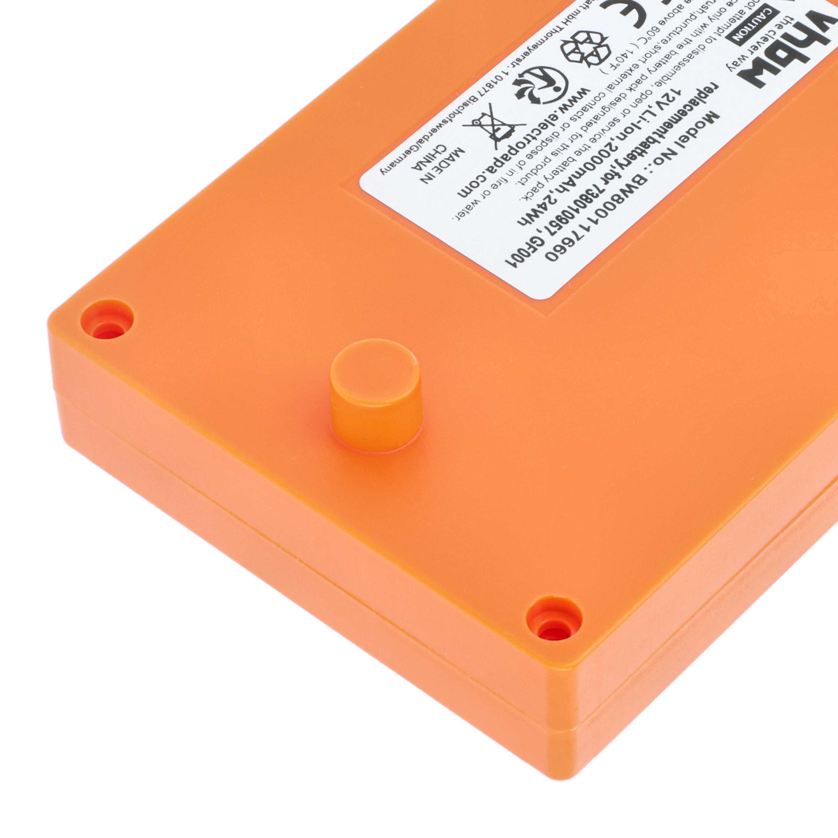 Batería (5 ud) reemplaza Gross Funk GF001, 738010957, 100-000-134 sistema control - 2000mAh 12V Li-Ion