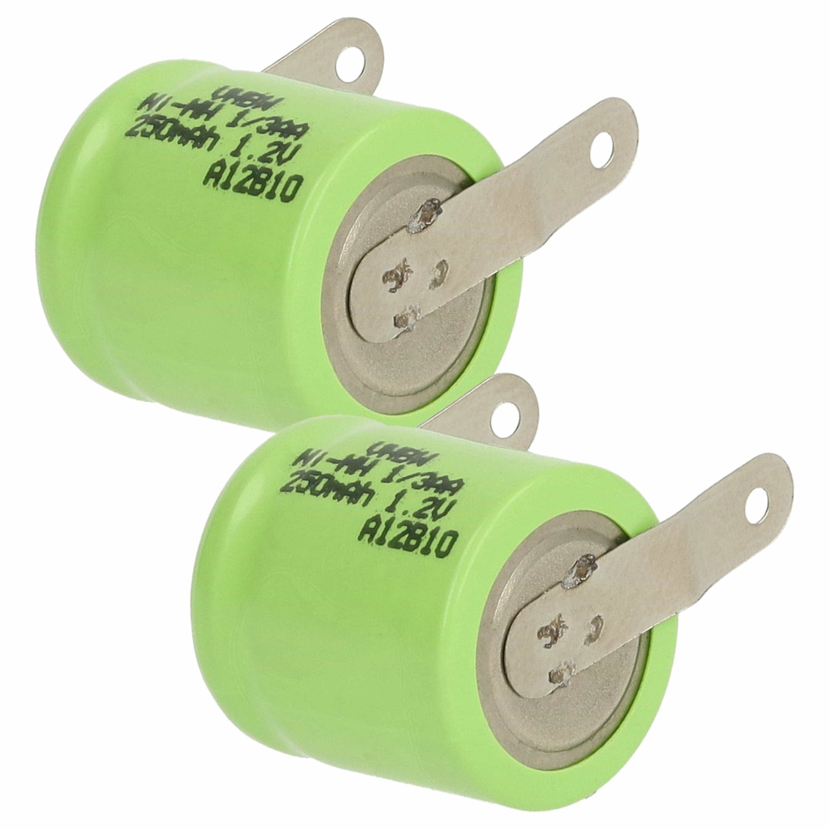 Batterie (2 pcs.) remplace 1/3AA modèle radio-télécommandé - 250mAh 1,2V NiMH