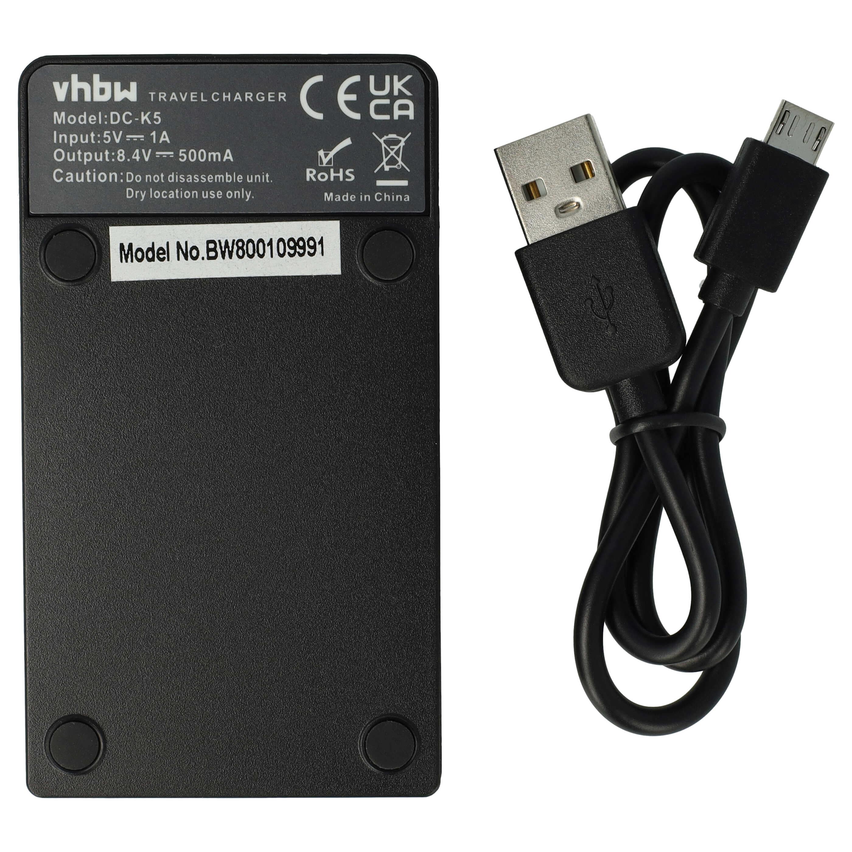 Battery Charger USB-C + Cable USB-C suitable for Panasonic Lumix DMC-GF2, DMC-GF2C, DMC-GF2K, DMC-GF2KEG-K Dig