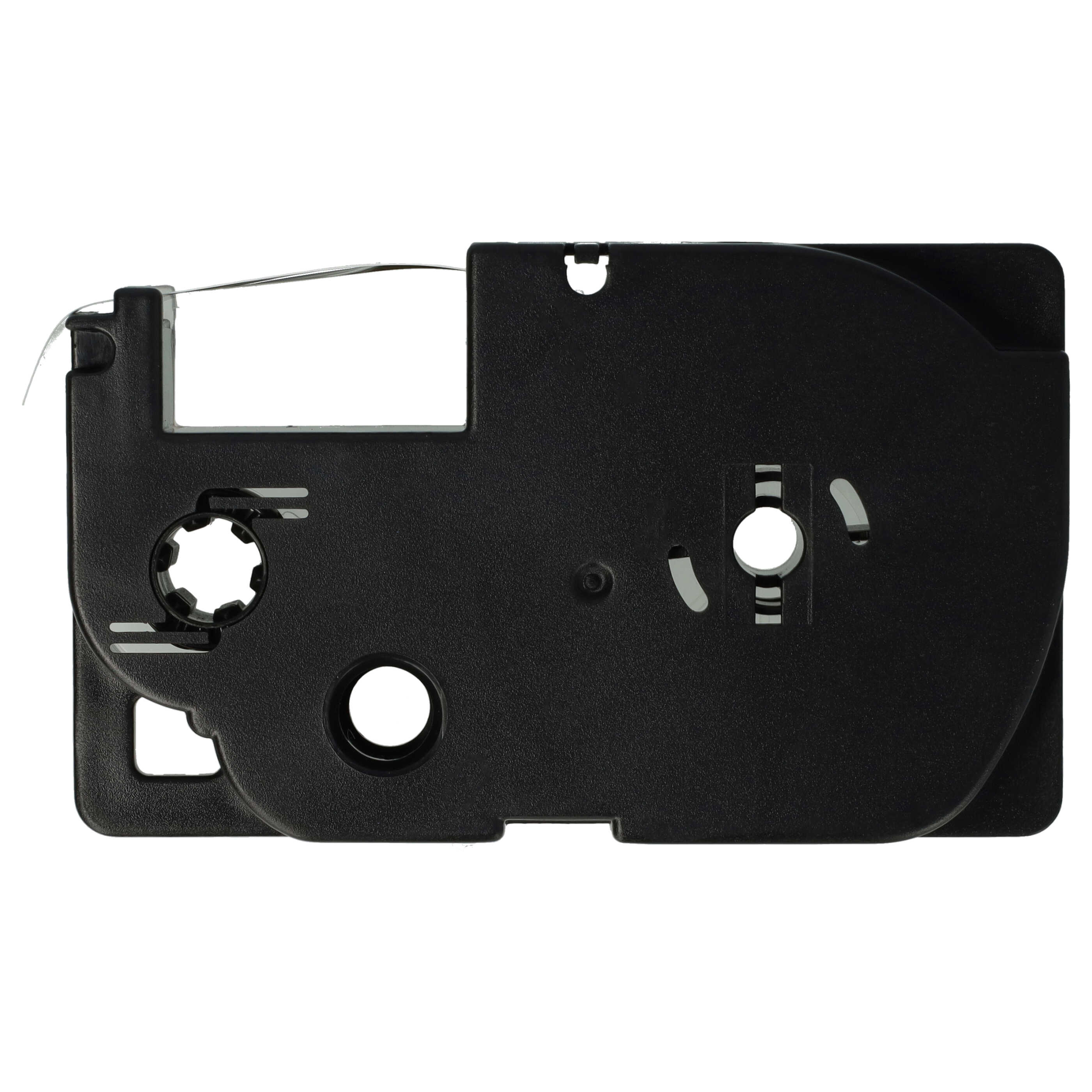 2x Label Tape as Replacement for Casio XR-9WE1 - 9 mm Black to White