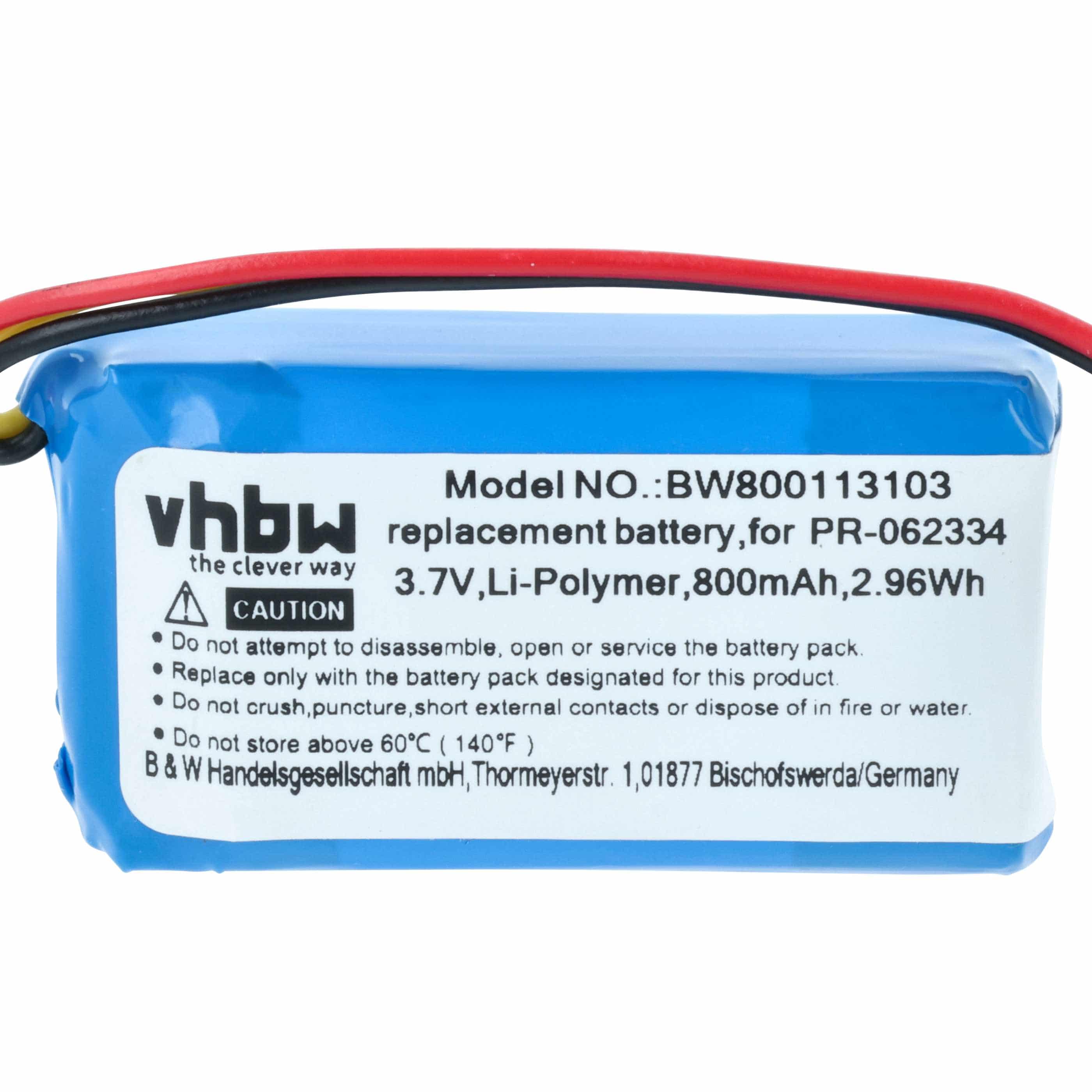 Videocamera Battery replaces GoPro PR-062334 - 800 mAh 3.8 V Li-polymer
