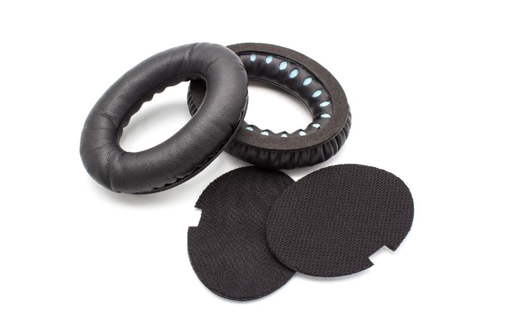 2x 1 paio di cuscinetti per Bose QuietComfort cuffie ecc. - poliuretano, 7,7 cm diametro esterno, nero