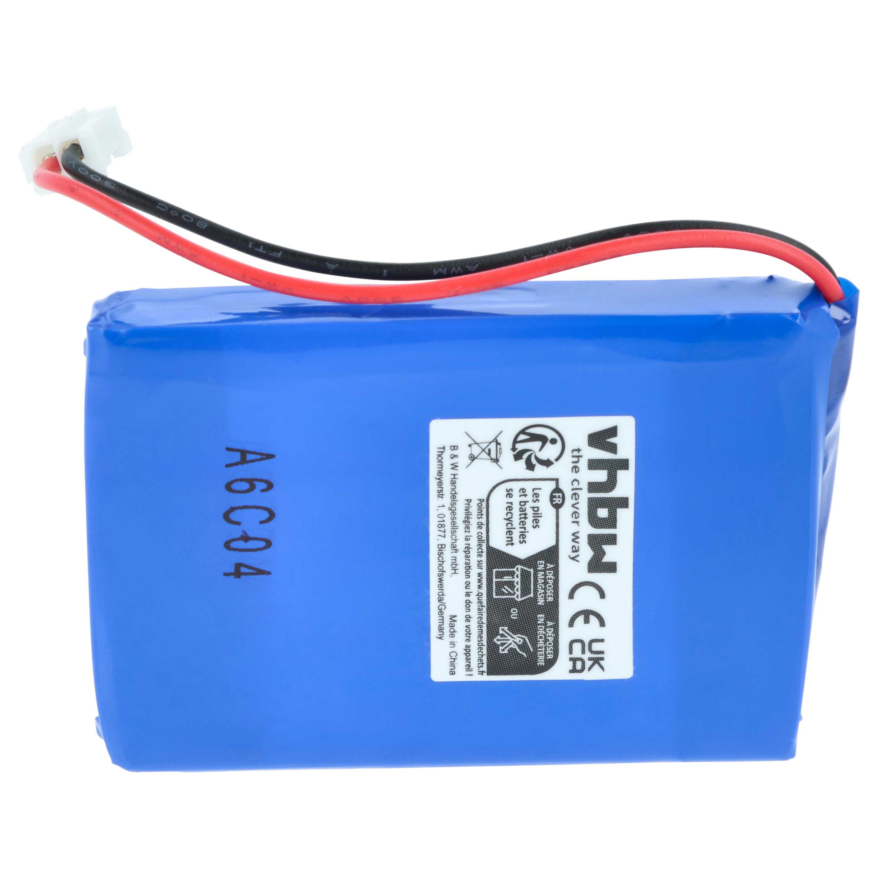 Radio Battery replaces Albrecht 083448, JHHY903448A - 1300 mAh 3.7 V Li-Ion