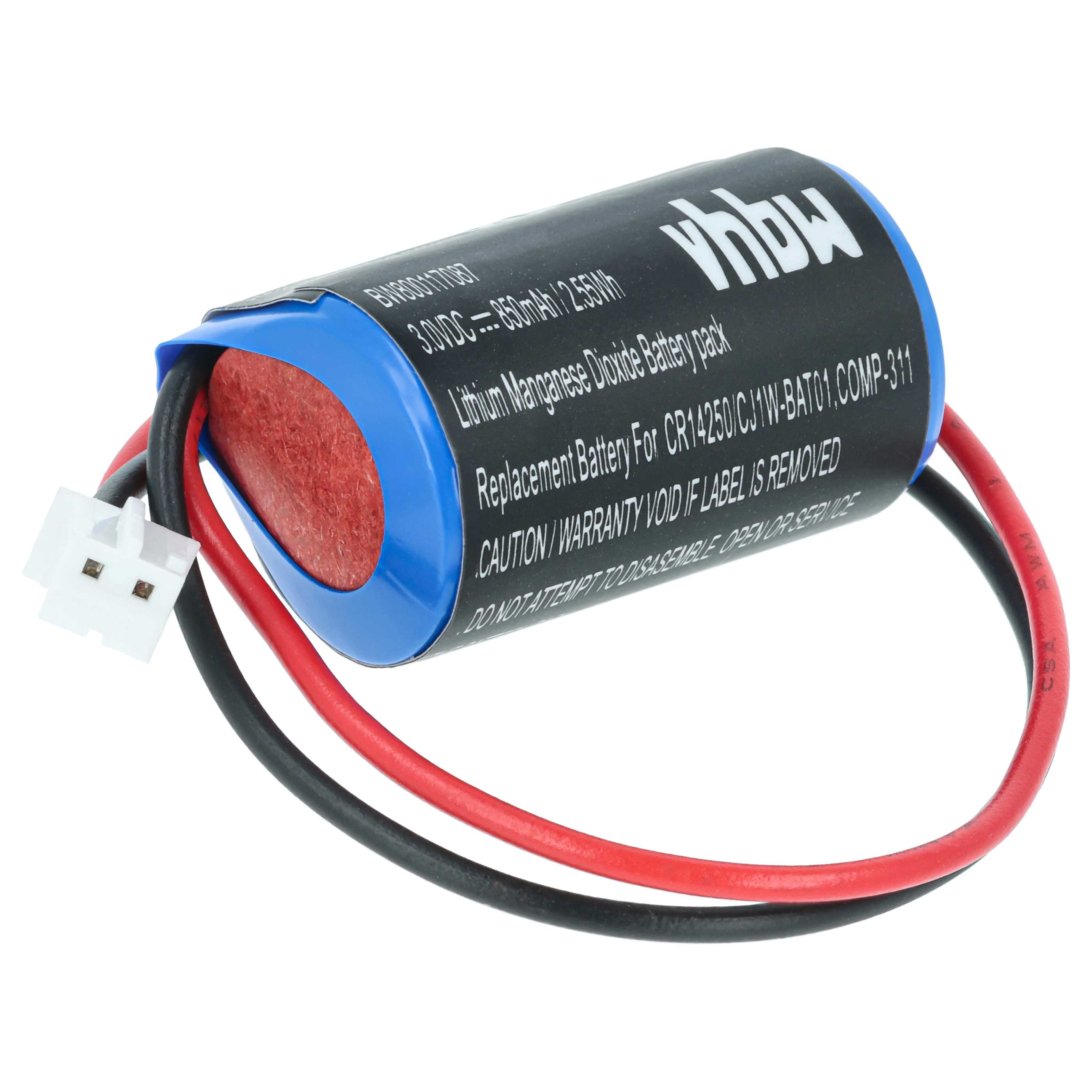 Industrial Controller Battery replaces Omron COMP-311, CJ1W-BAT01 - 850mAh 3V Li-MnO2