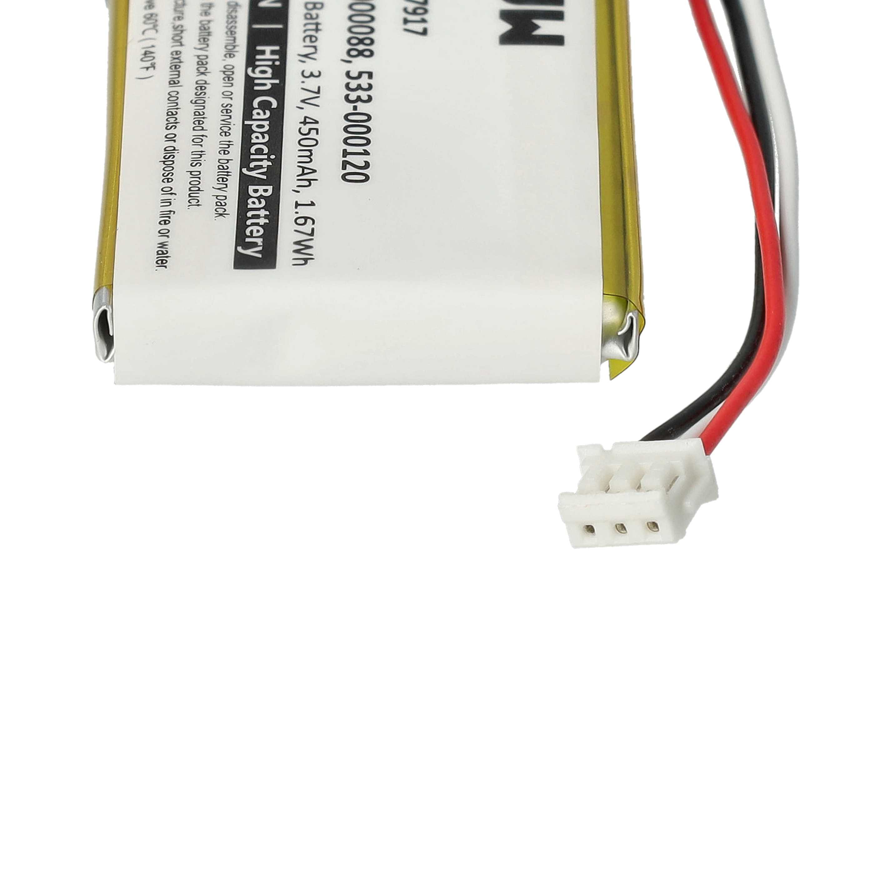 Computer Mouse Battery replaces Logitech 533-000120, 533-000088, 533-000121 - 450 mAh 3.7 V Li-polymer