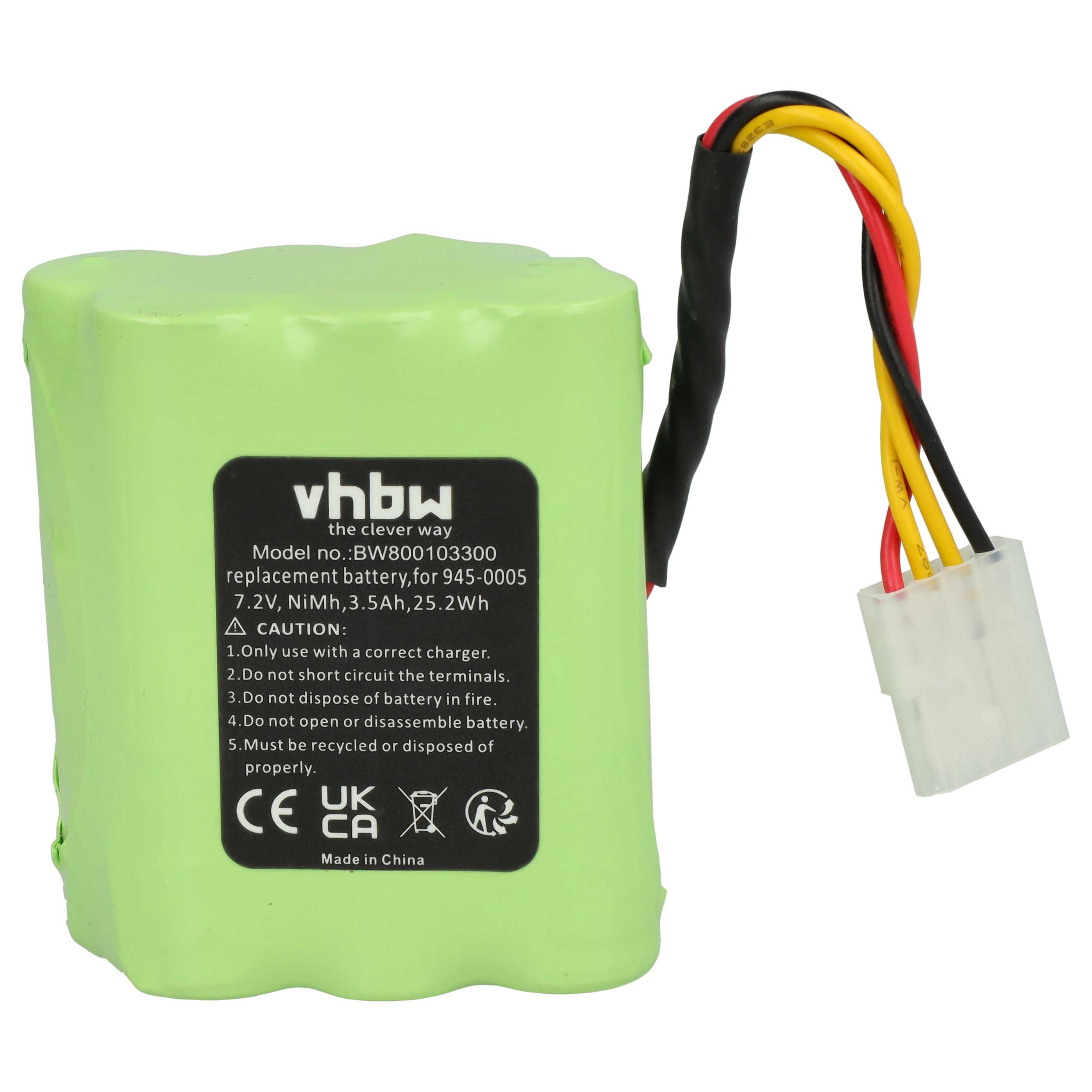 Batteria sostituisce Neato 945-0005, 945-0006, 205-0001, 945-0024 per robot aspiratore - 3500mAh 7,2V NiMH