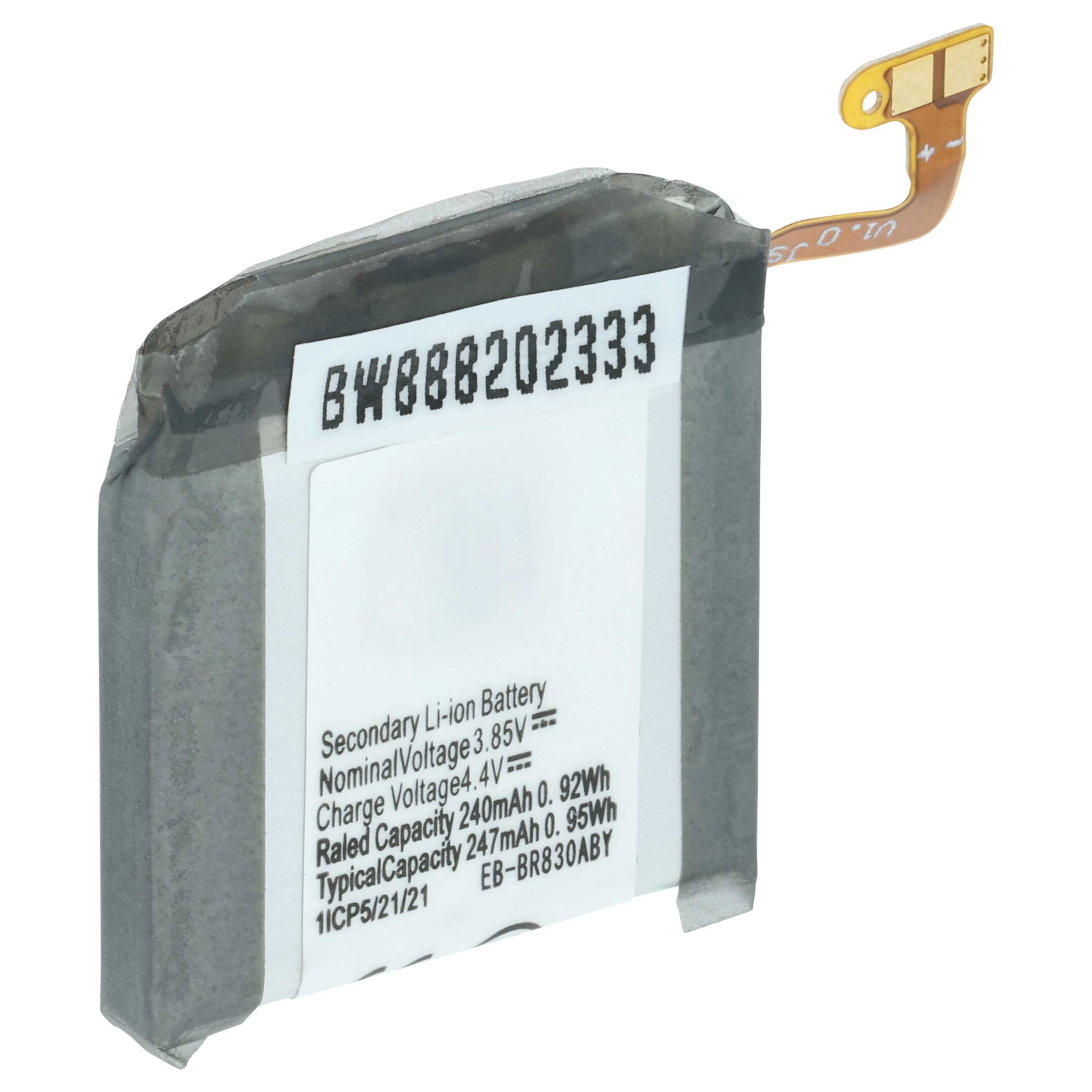 Smartwatch Battery replaces Samsung EB-BR830ABY, GH43-04968A - 220 mAh 3.85 V Li-polymer