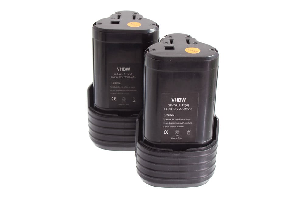 Batteries (2x pièces) remplace Rockwell RW9300 pour outil électrique - 2000 mAh, 12 V, Li-ion