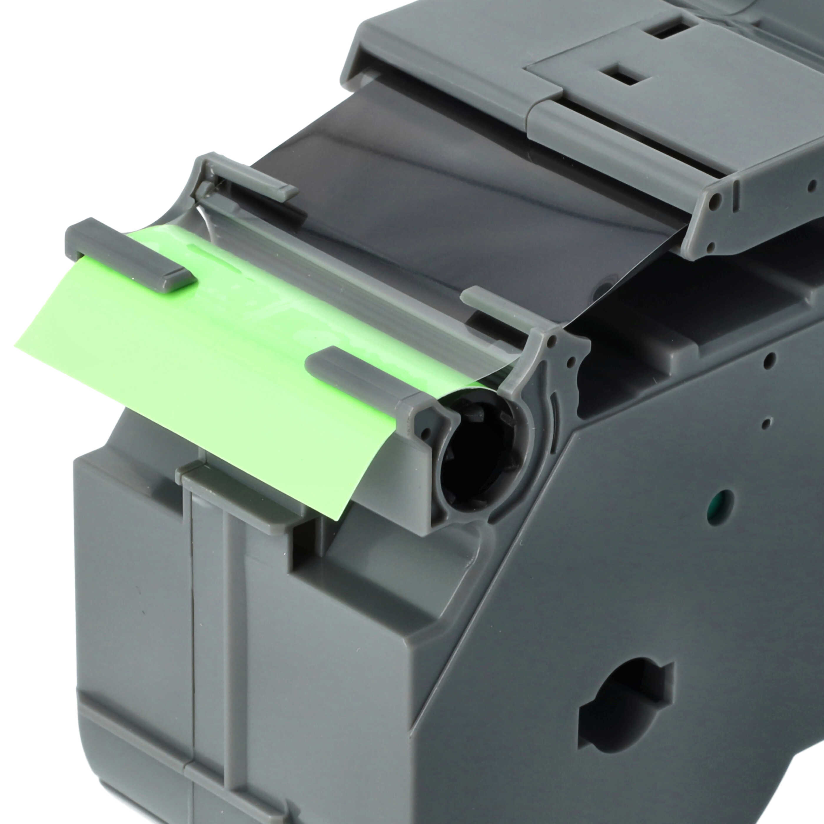 Label Tape as Replacement for Brother TZE-D61, TZ-D61 - 36 mm Black to Neon-Green